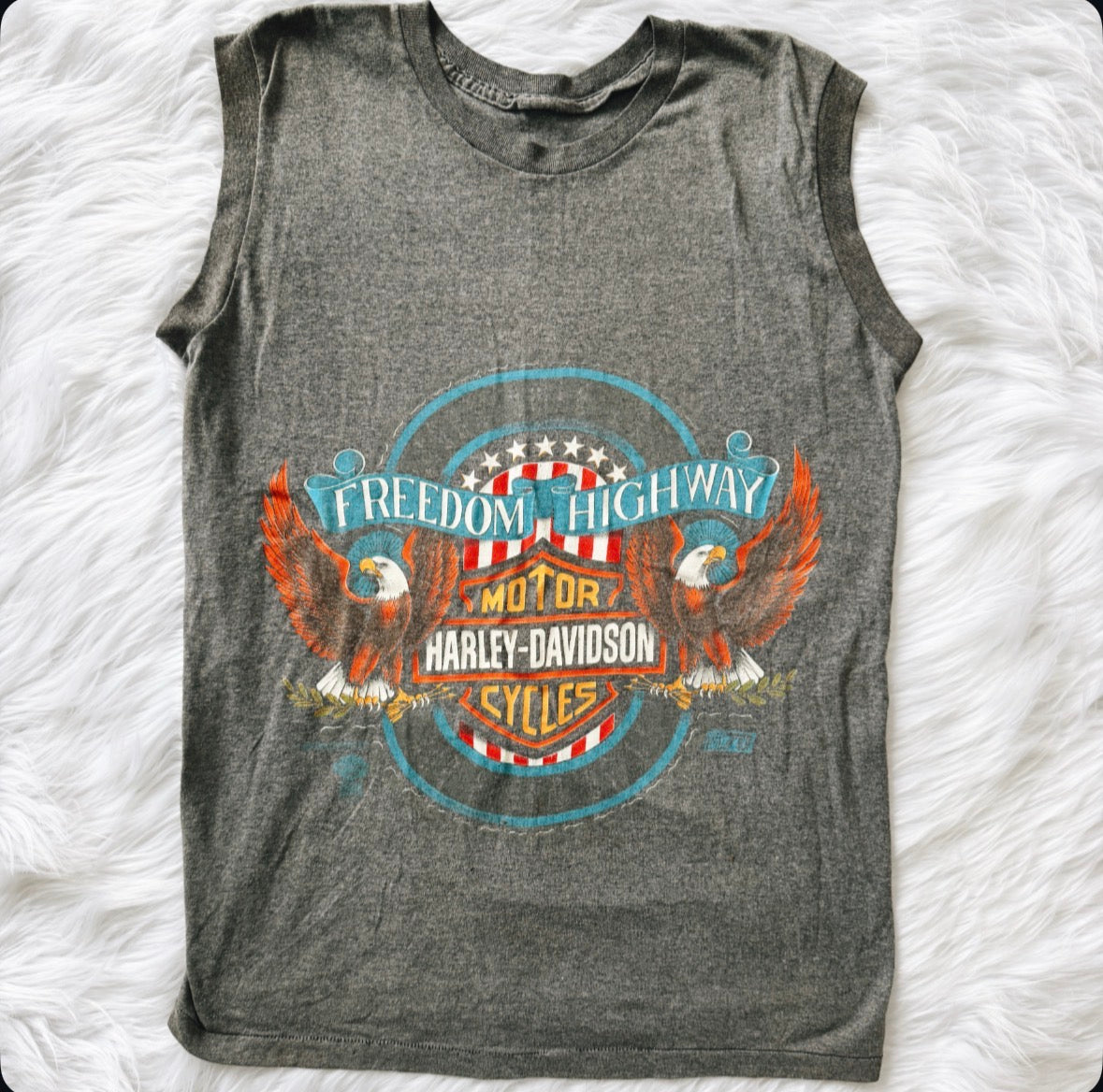Vintage Harley Freedom Highway Tank Top