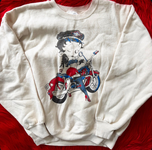 Biker Betty Boop Sweatshirt