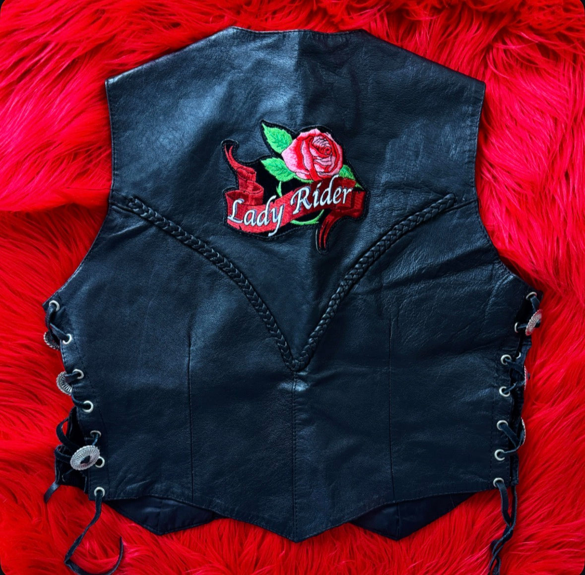 Vintage Lady Rider Leather Vest