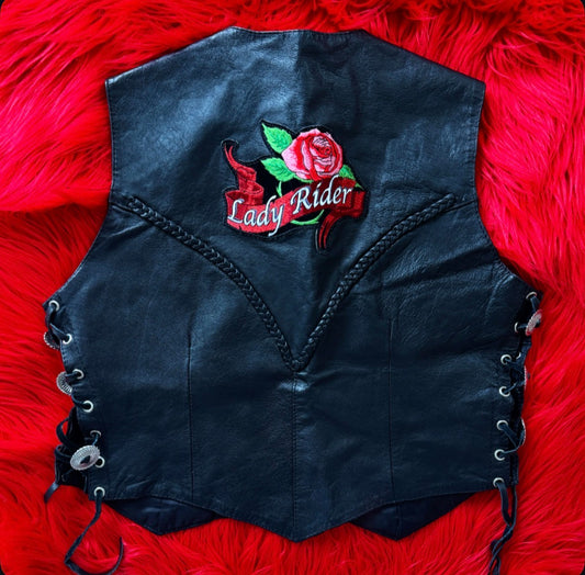 Vintage Lady Rider Leather Vest