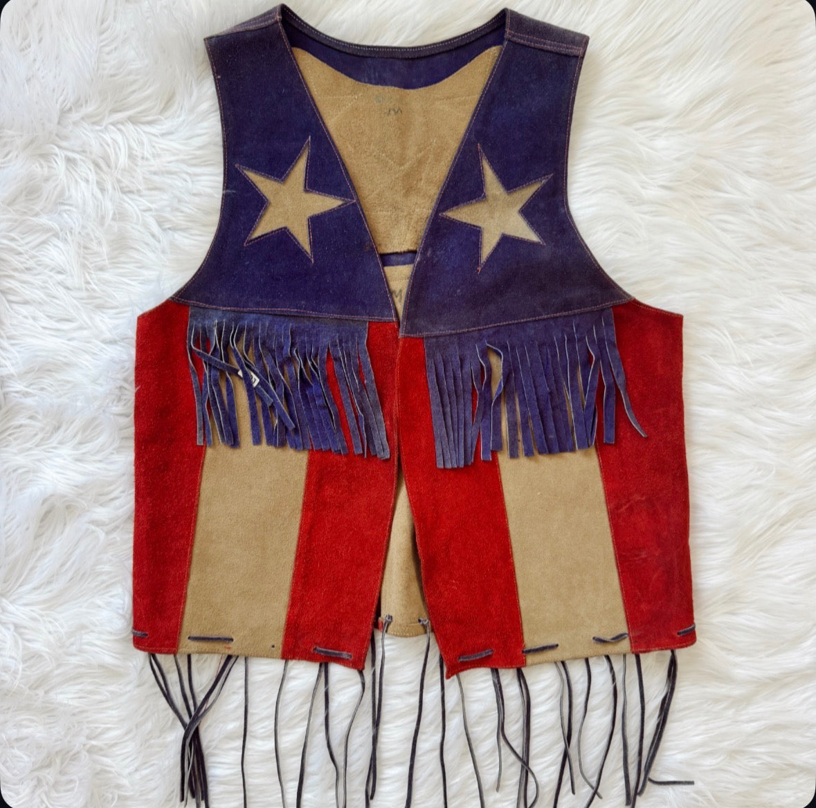 Vintage USA Suede Fringe Vest