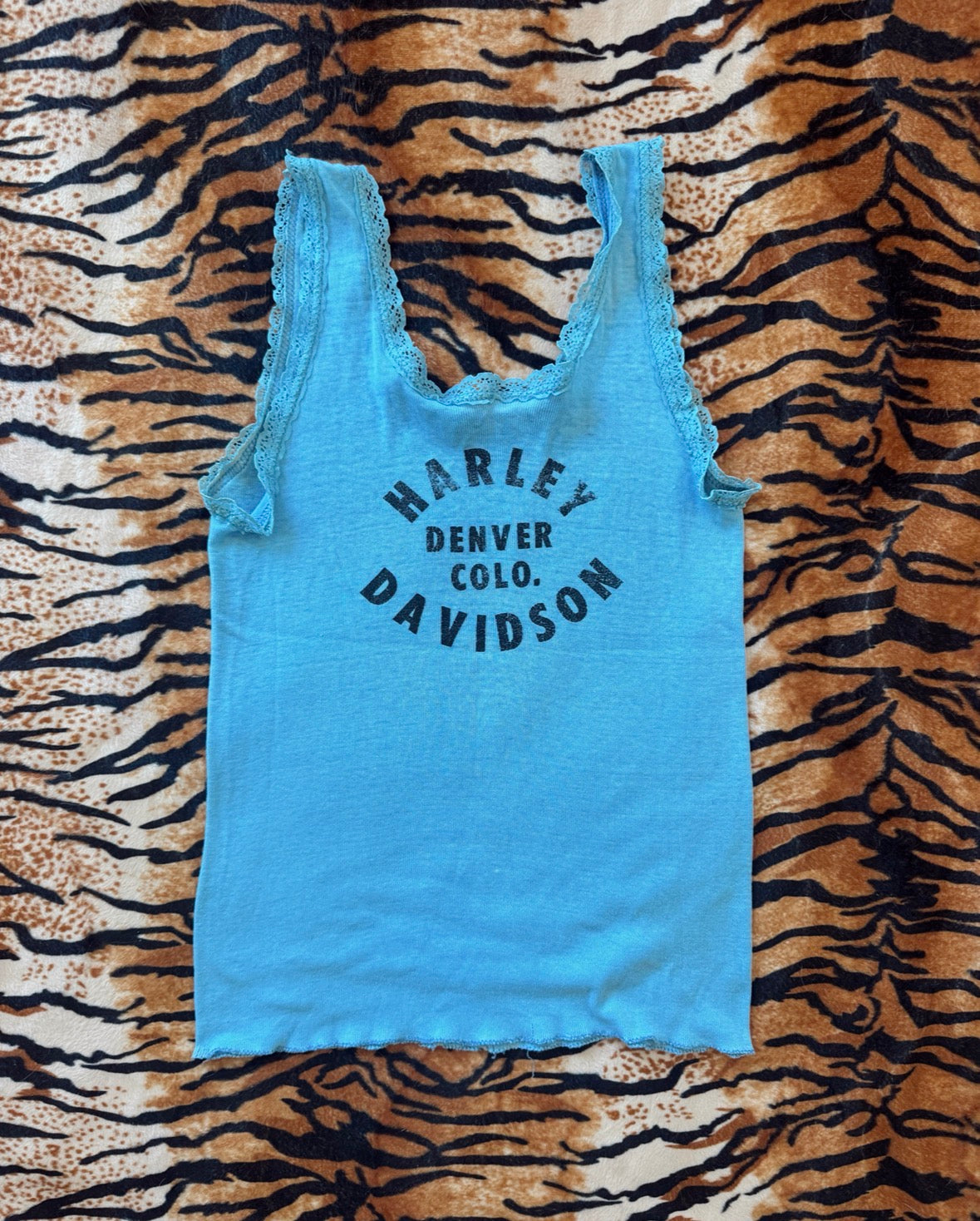 Vintage Harley Davidson Roses Tank Top