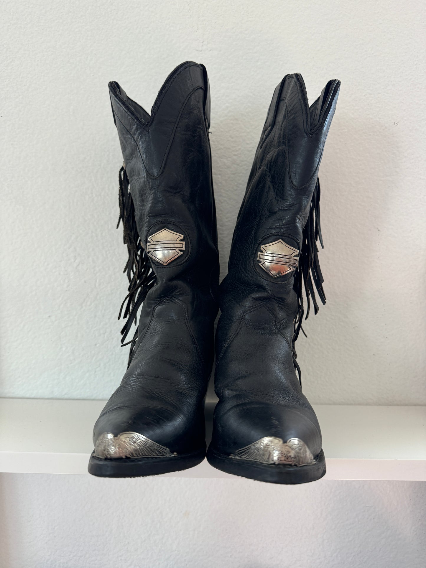 Vintage Harley Fringe Cowboy Boots