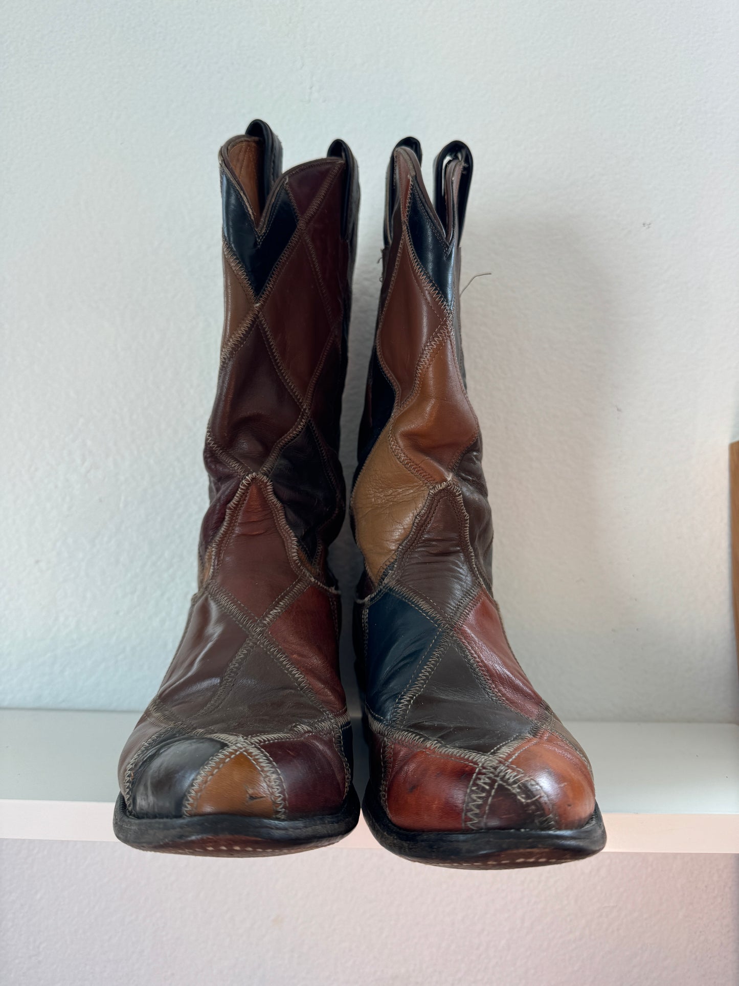 Vintage Patchwork Cowboy Boots