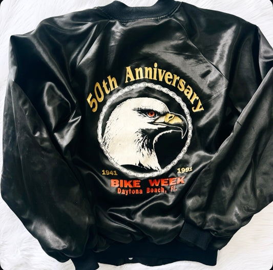 Vintage 1991 Daytona Bike Week Bomber Jacket