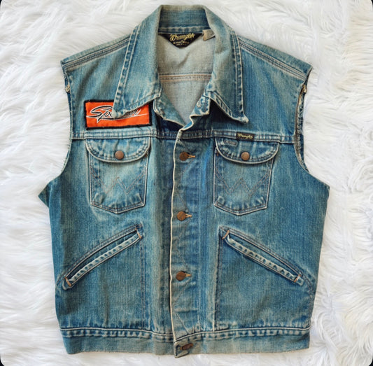 Vintage Harley Sportster Wrangler Denim Vest