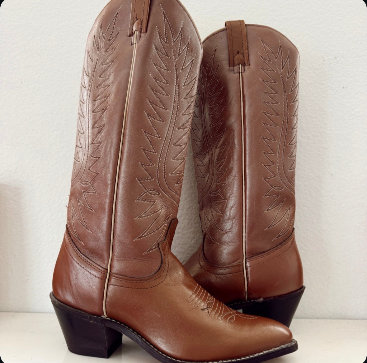 Vintage Brown Cowboy Boots