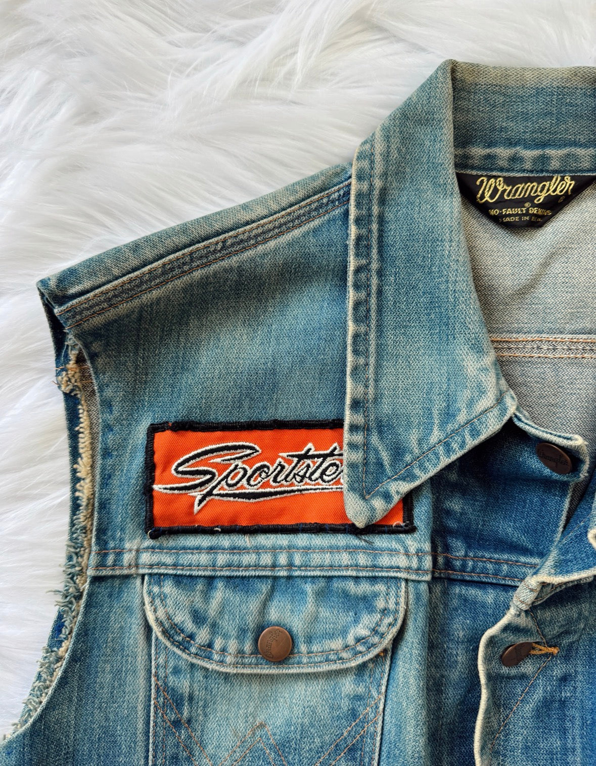 Vintage Harley Sportster Wrangler Denim Vest