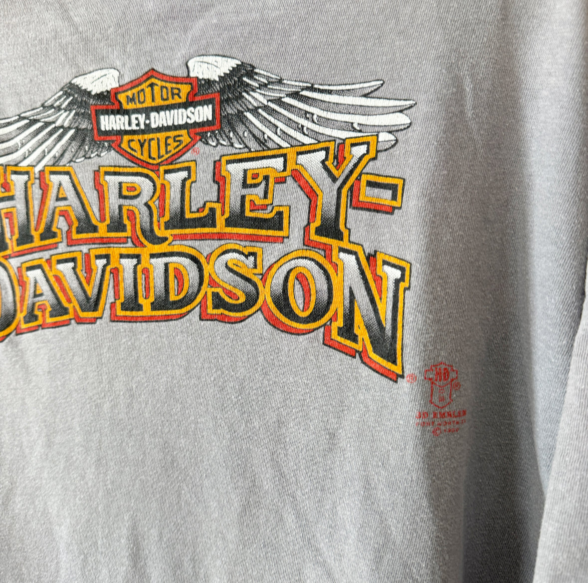 Vintage Harley 3D Emblem Tee