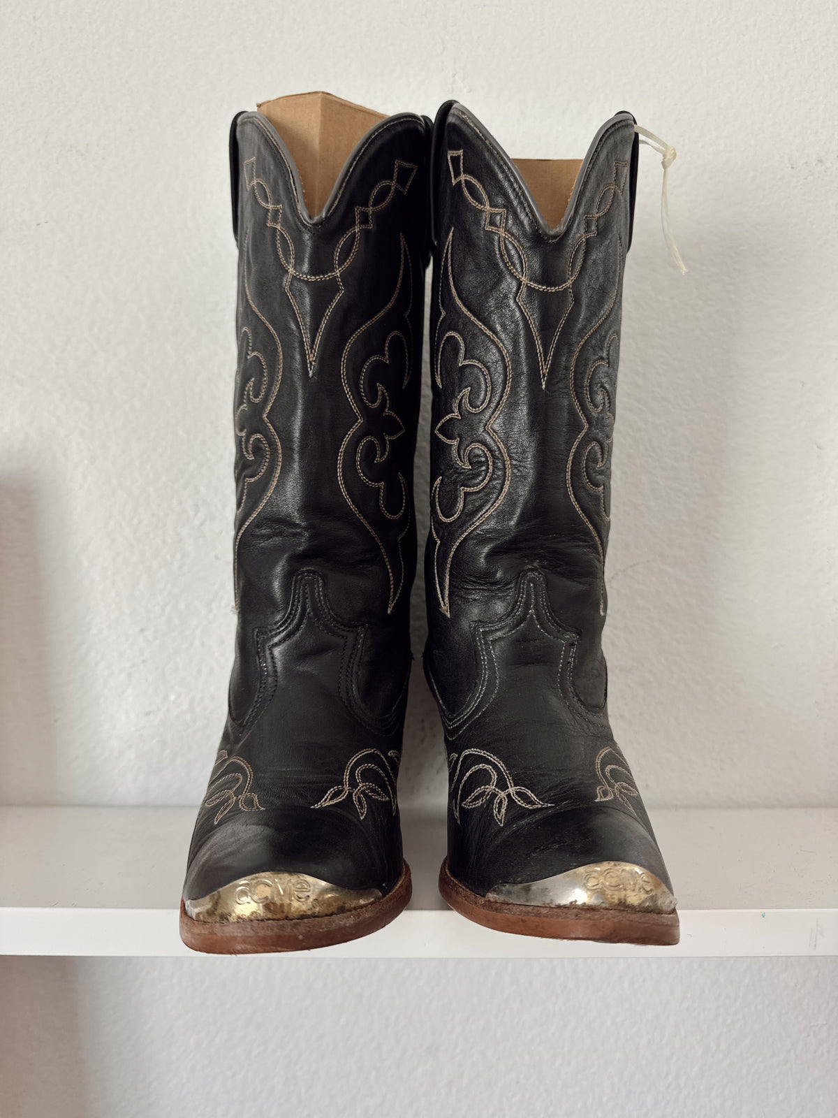 Vintage Black Cowboy Boots