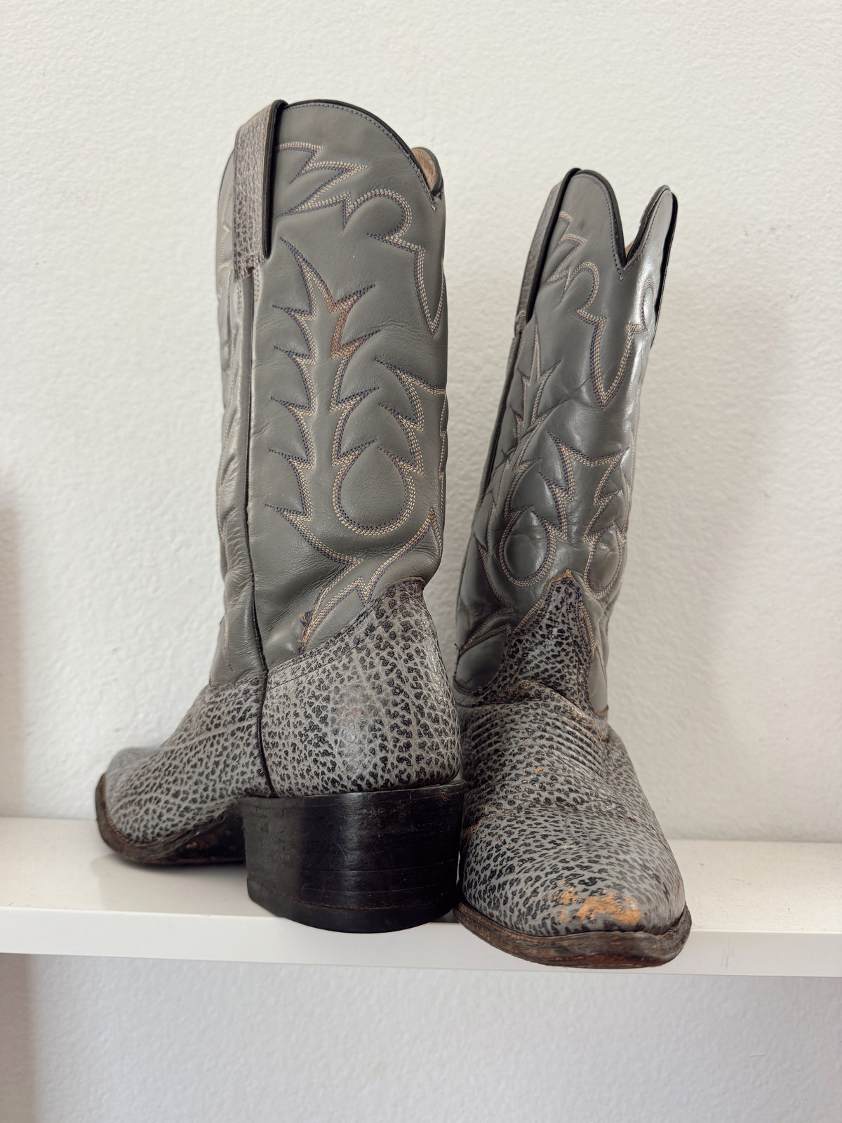 Vintage Gray Cowboy Boots