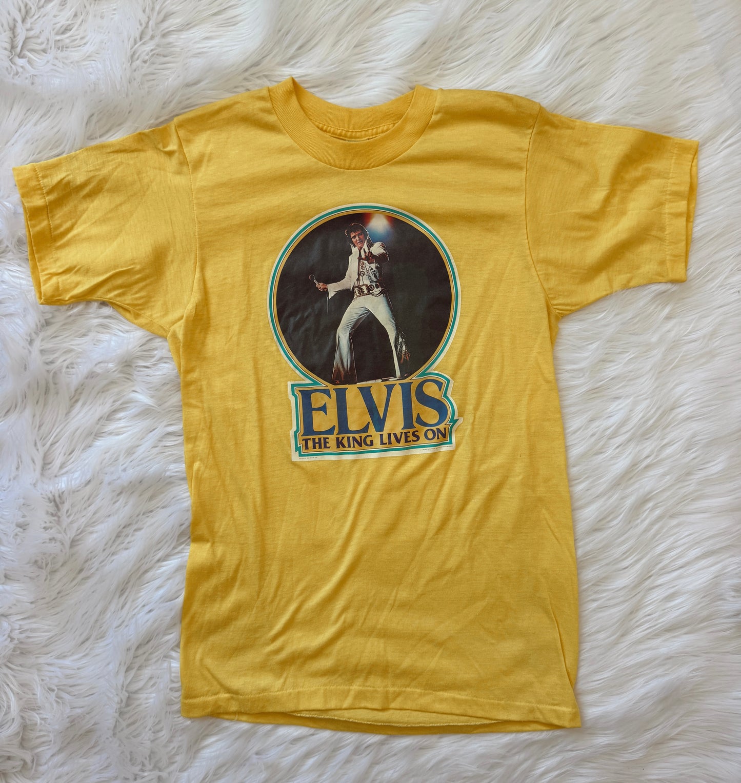 Vintage Elvis The King Lives On Tee