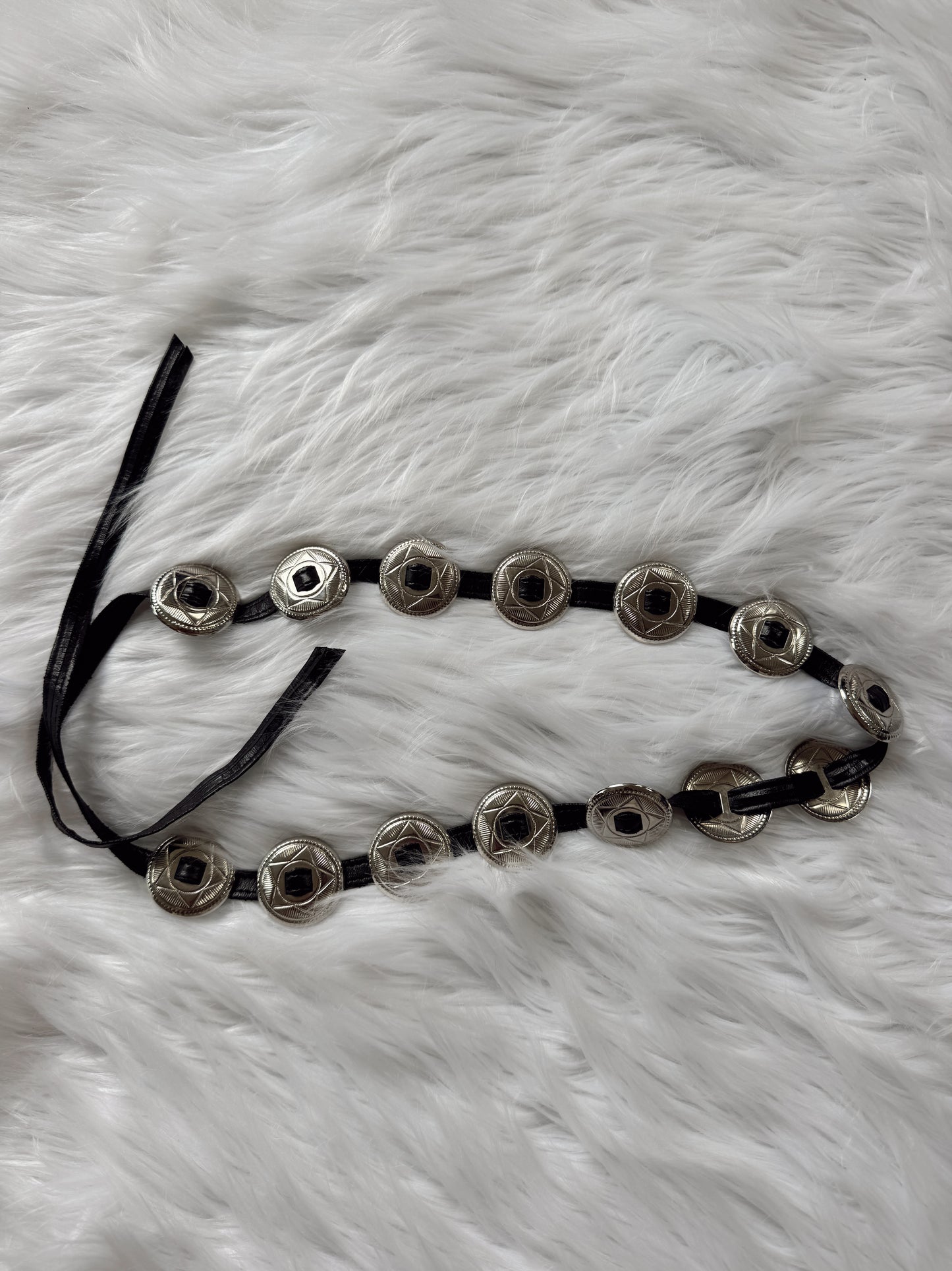 Vintage Black Concho Belt
