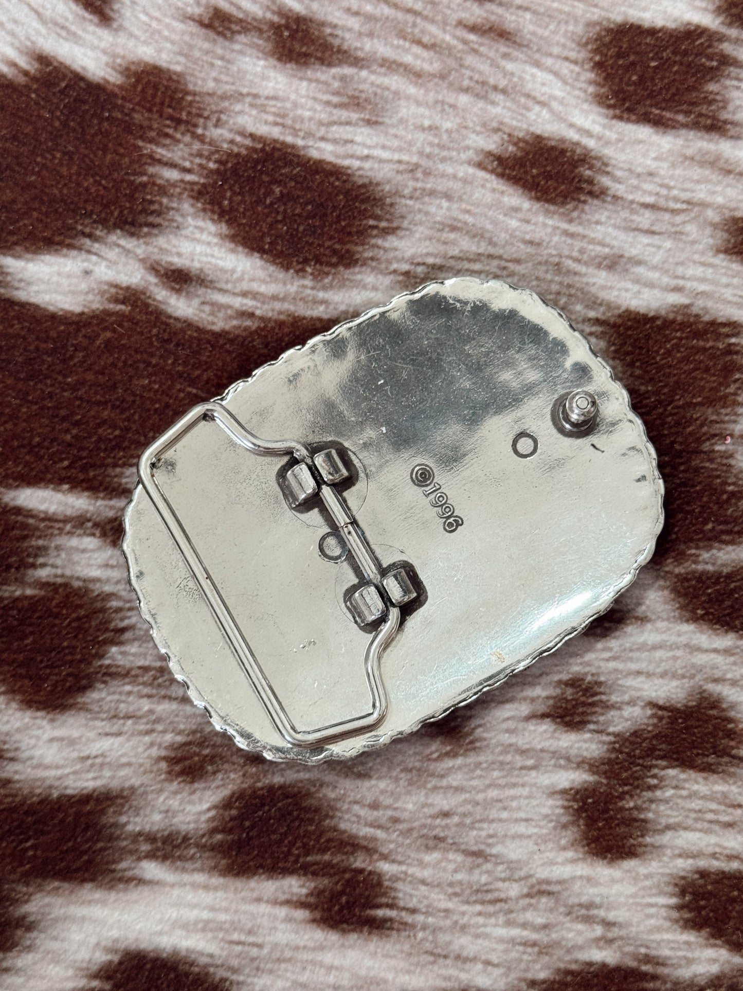 Vintage Justin Rodeo Champ Belt Buckle