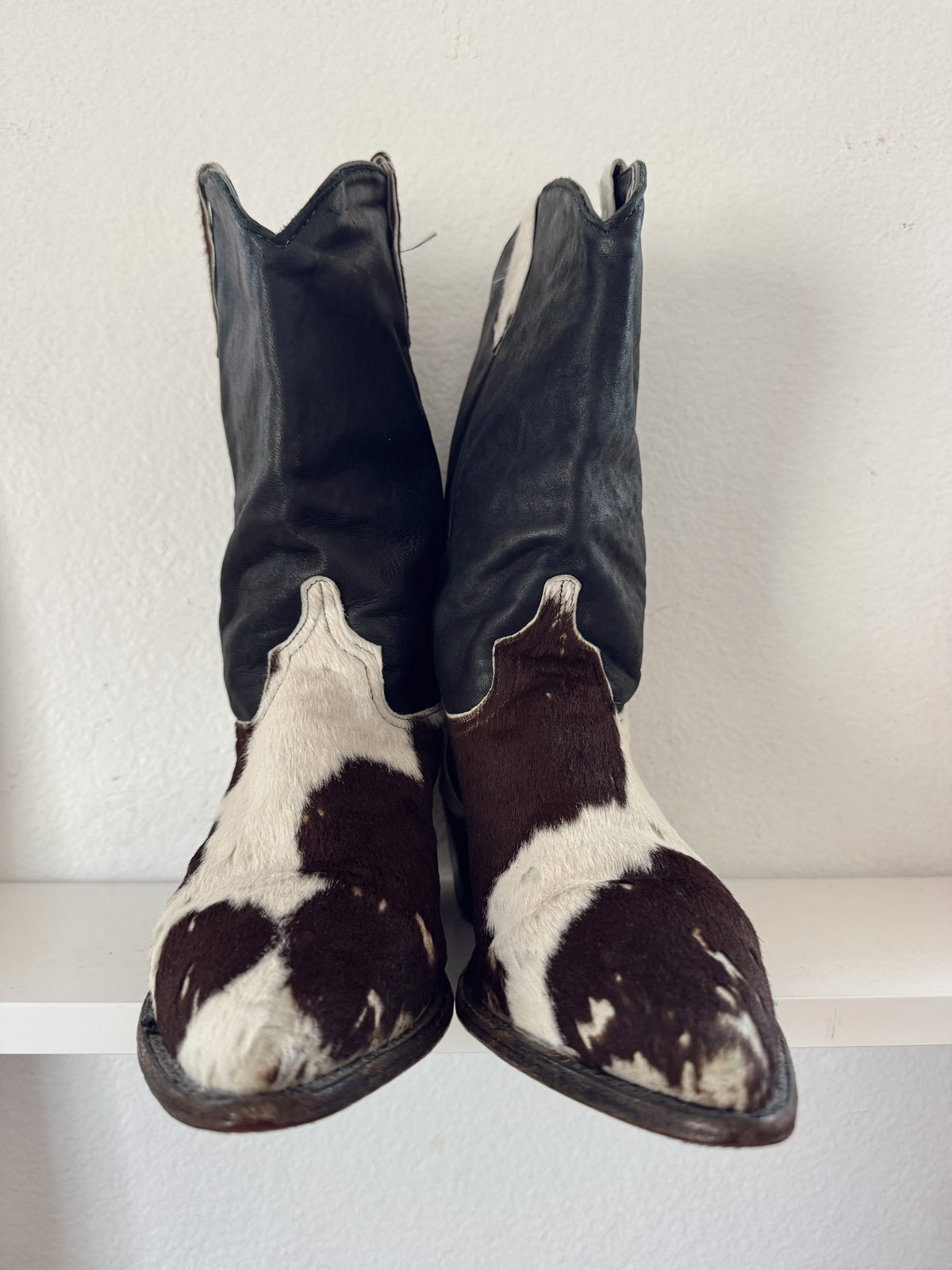 Vintage Cowhide Cowboy Boots