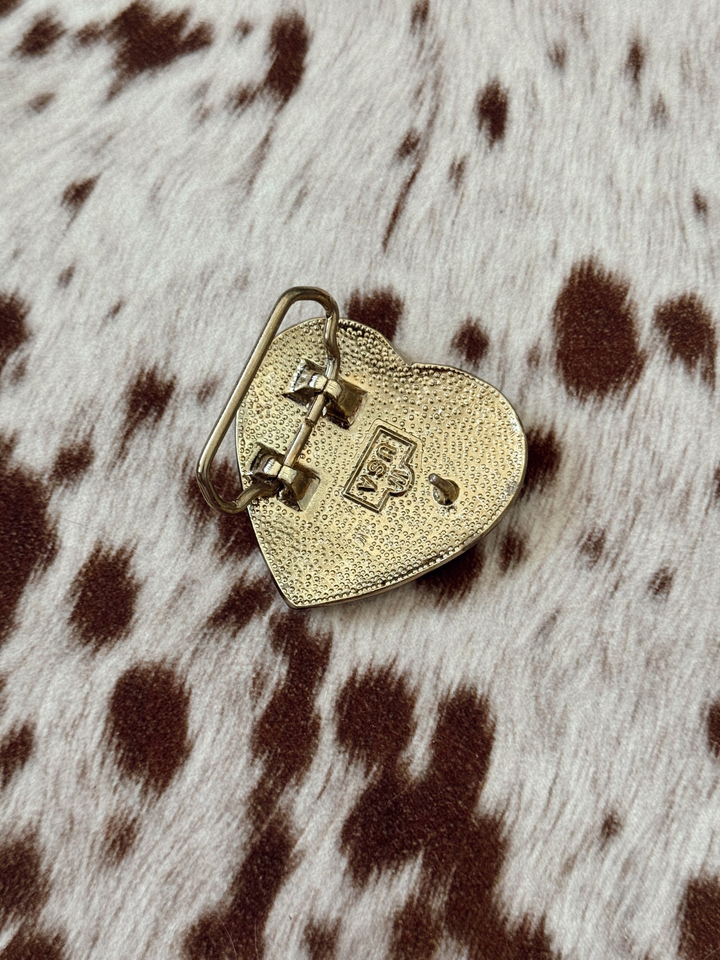 Vintage Butterfly Heart Belt Buckle