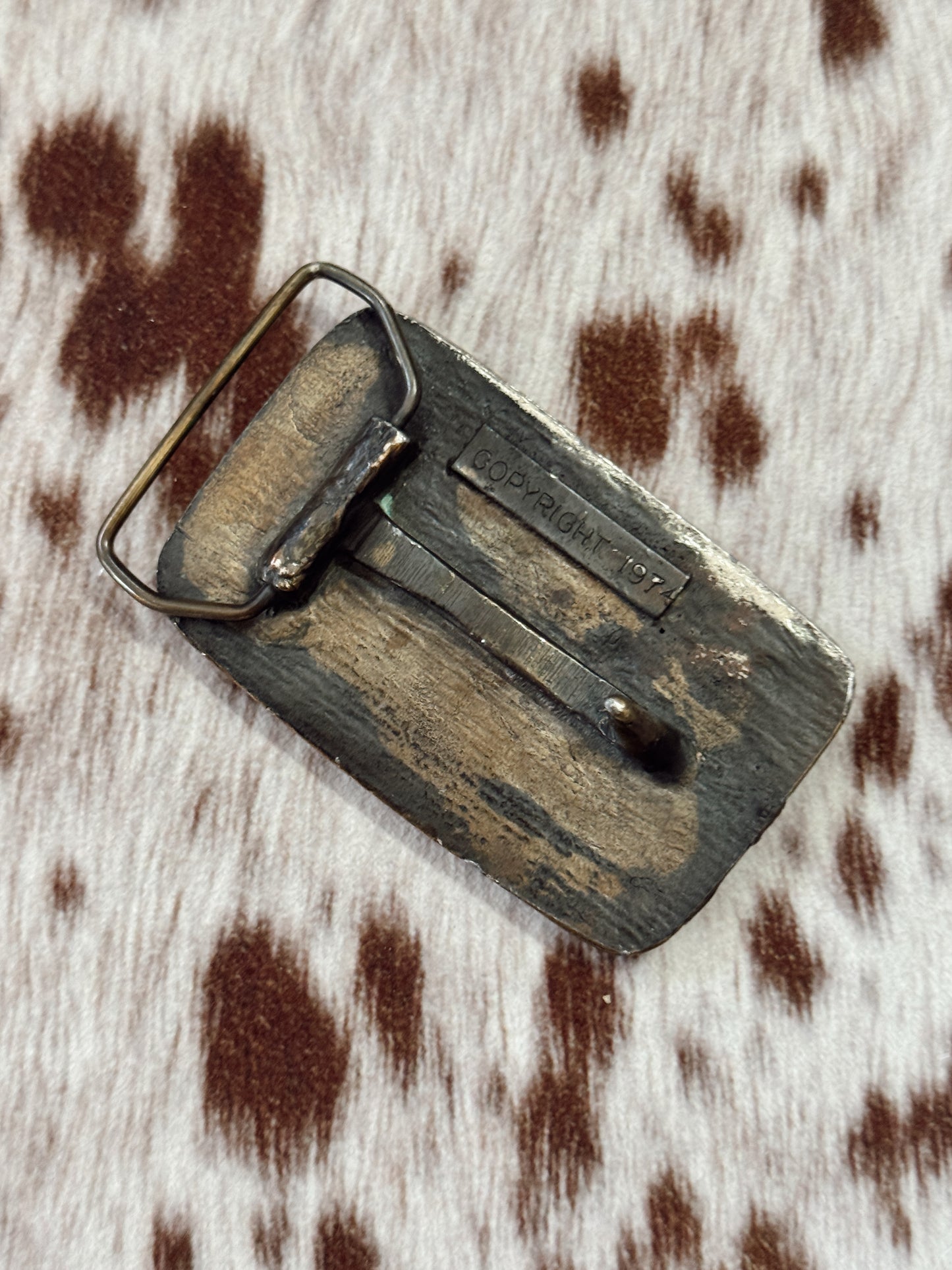 Vintage Mustang Ranch Belt Buckle
