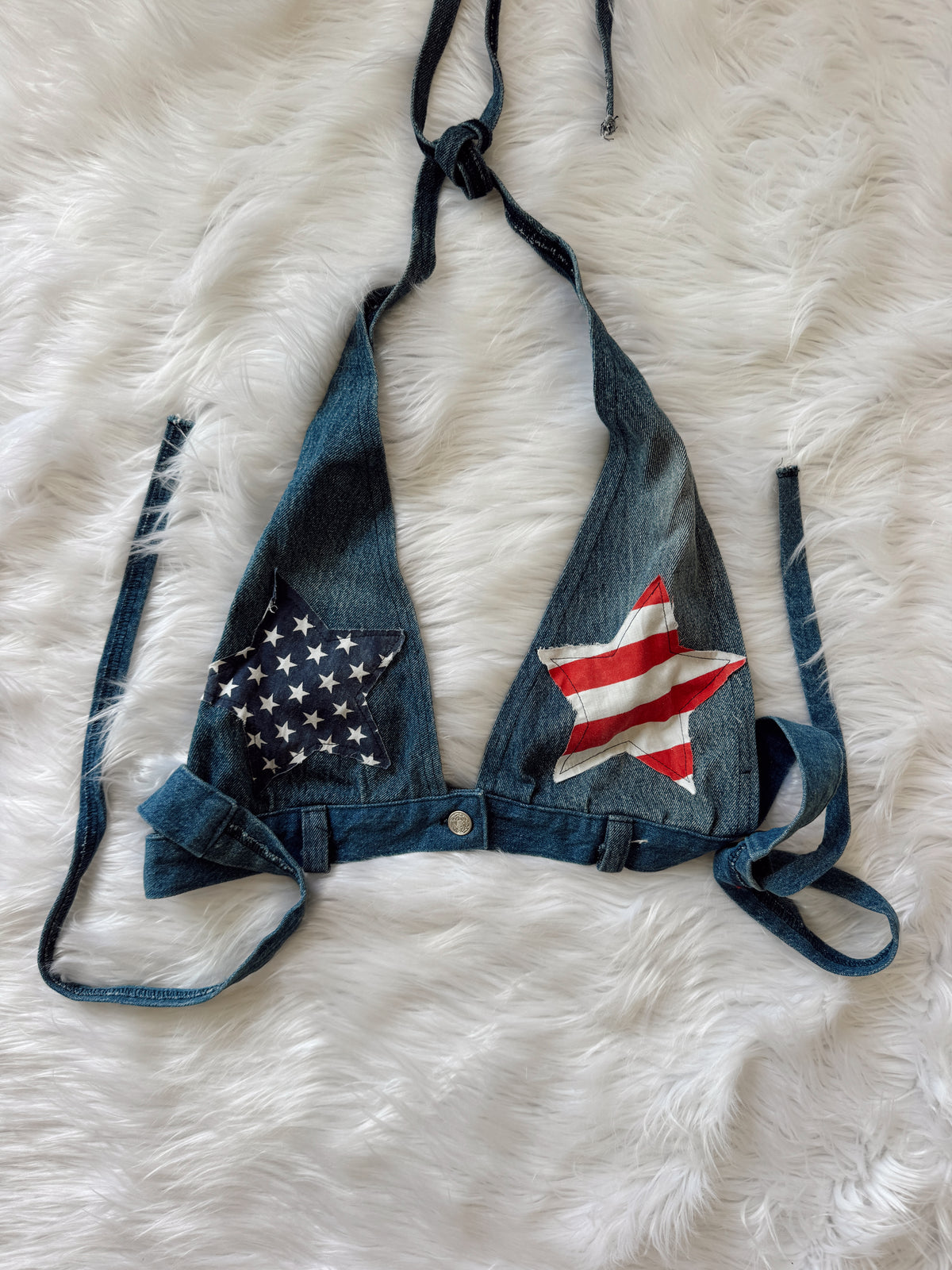 Vintage USA Denim Halter Top