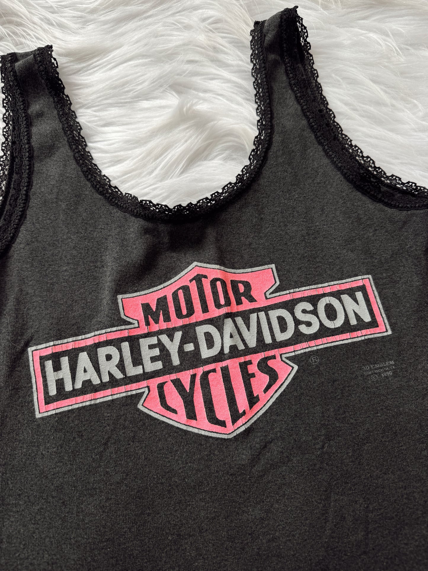 Vintage Harley Davidson Lace Tank Top