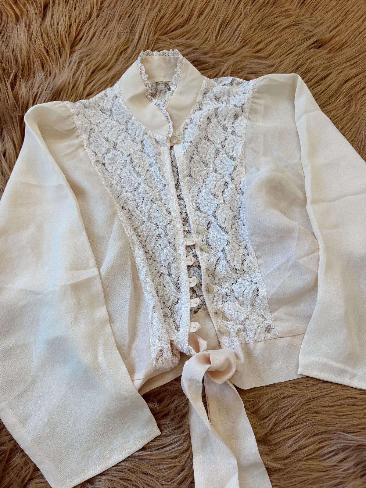 Vintage Cream Lace Top