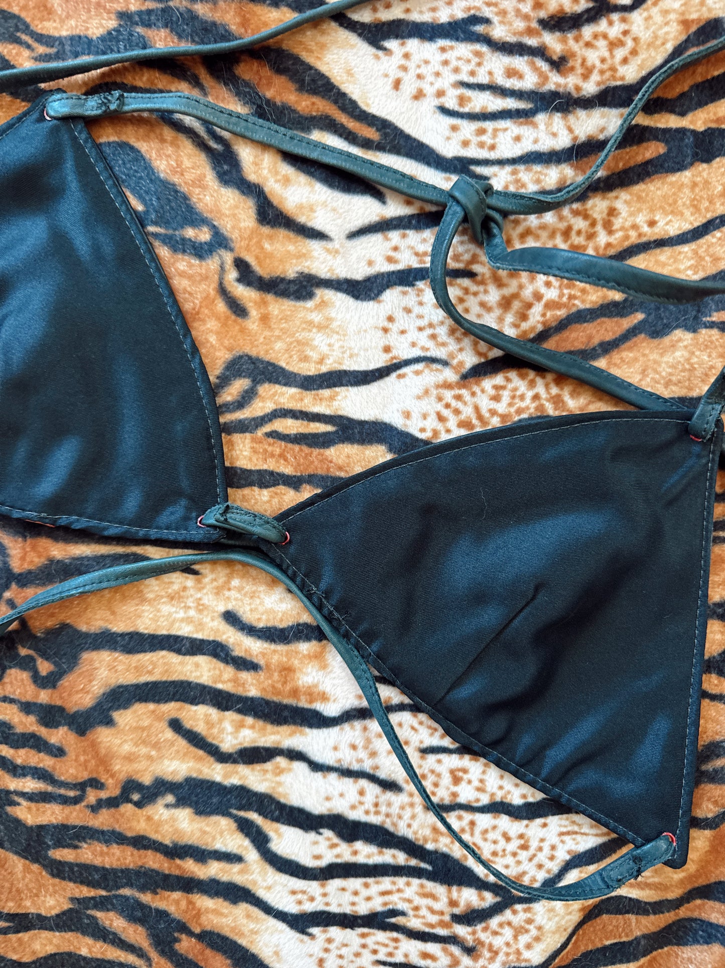 Vintage Flame Leather Halter Top