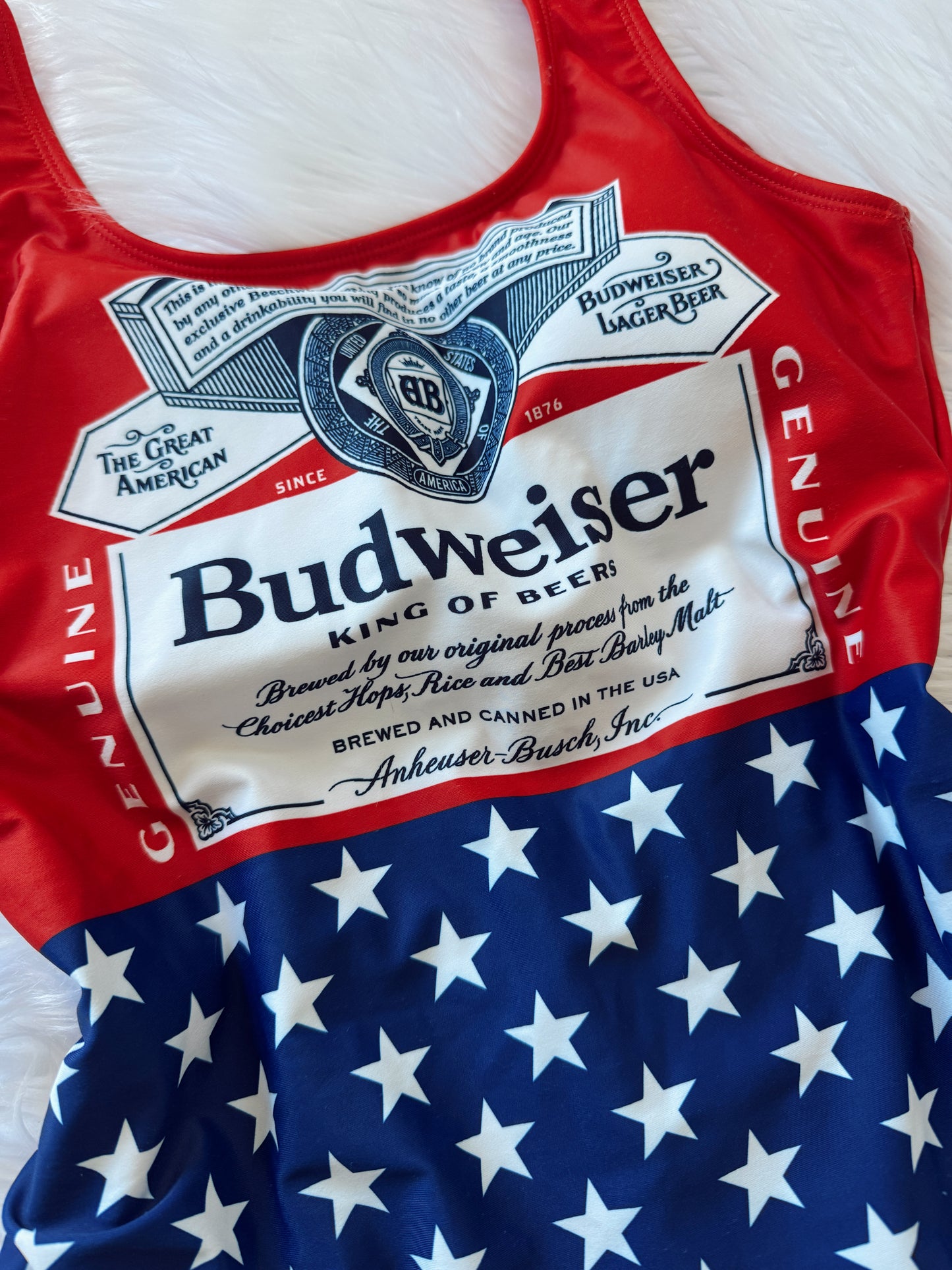 Vintage Budweiser One Piece Swumsuit