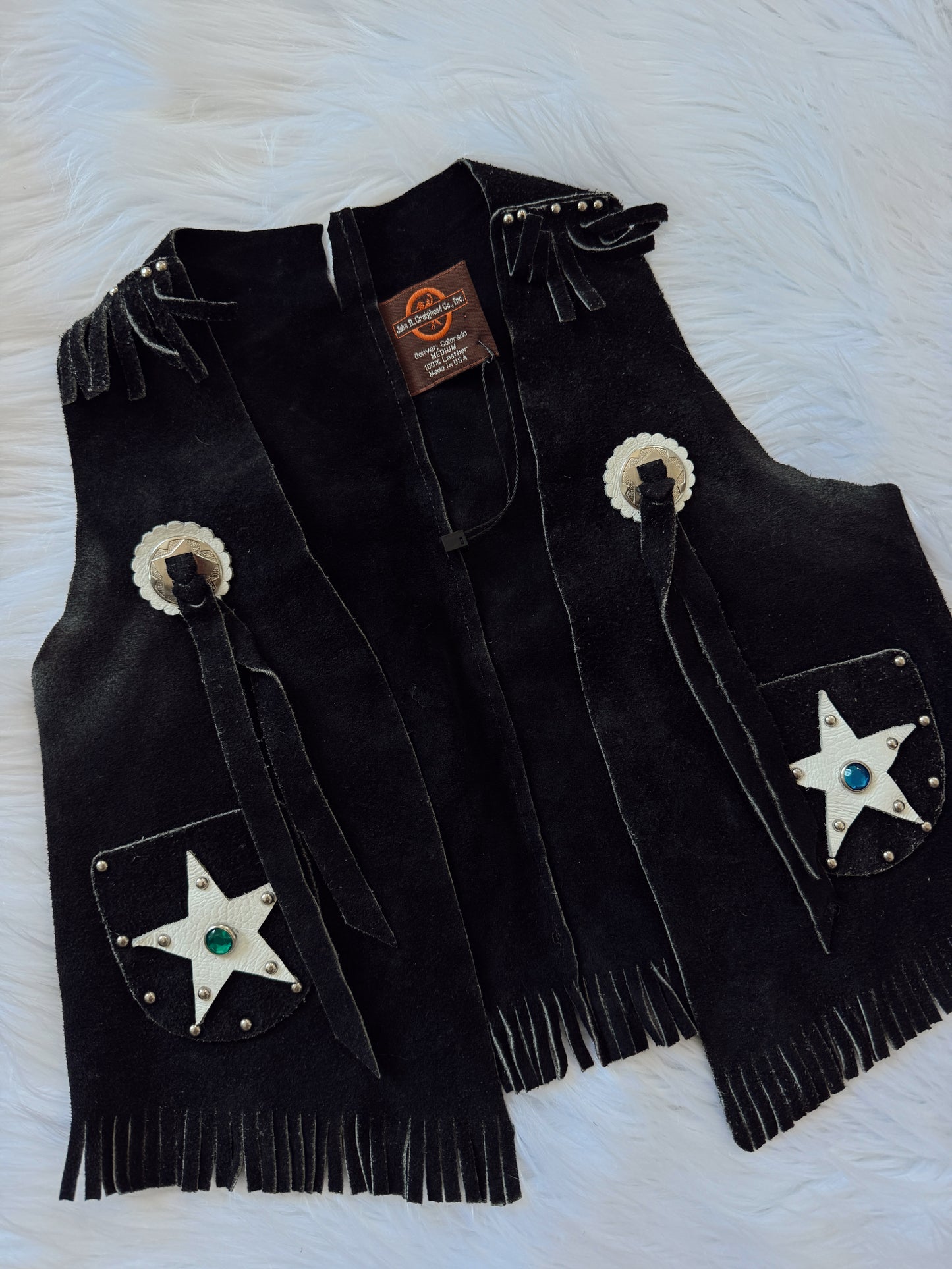 Vintage Black Cowboy Vest