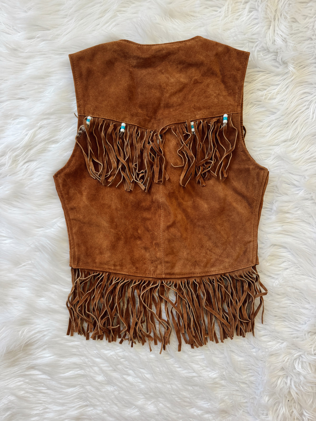 Vintage Brown Suede Concho Vest