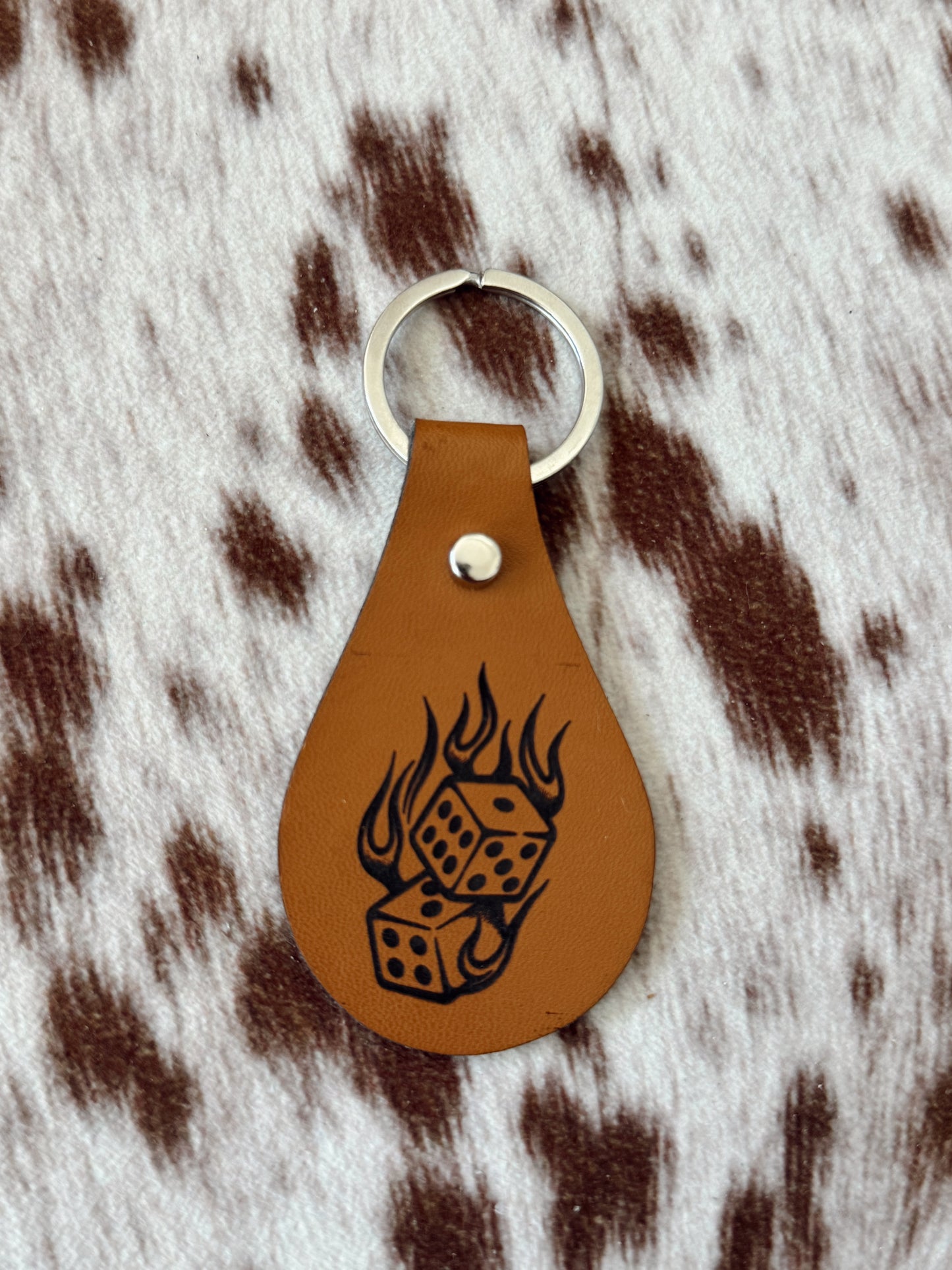 Leather Engraved Keychain