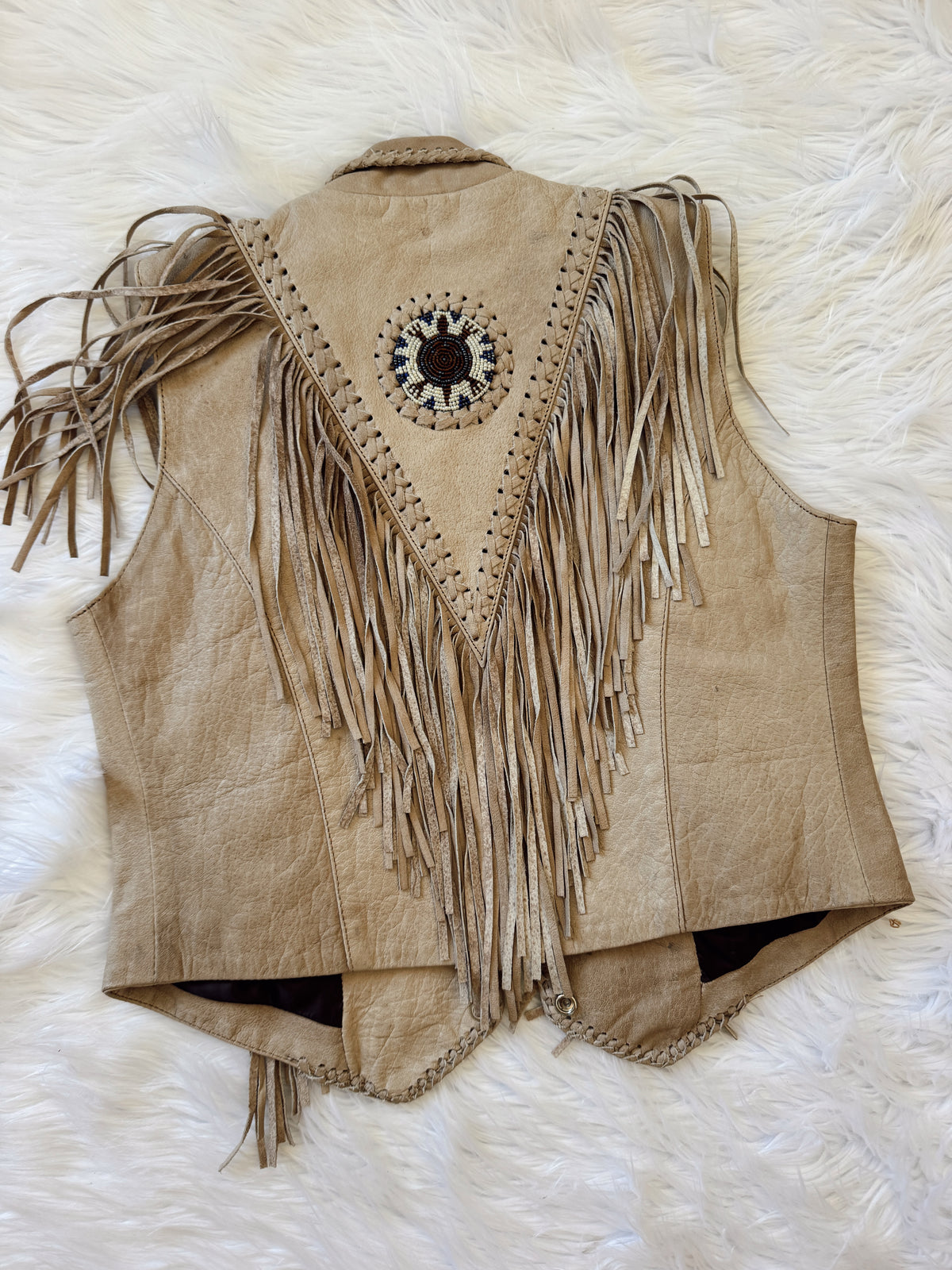 Vintage Hot Leathers Fringe Vest
