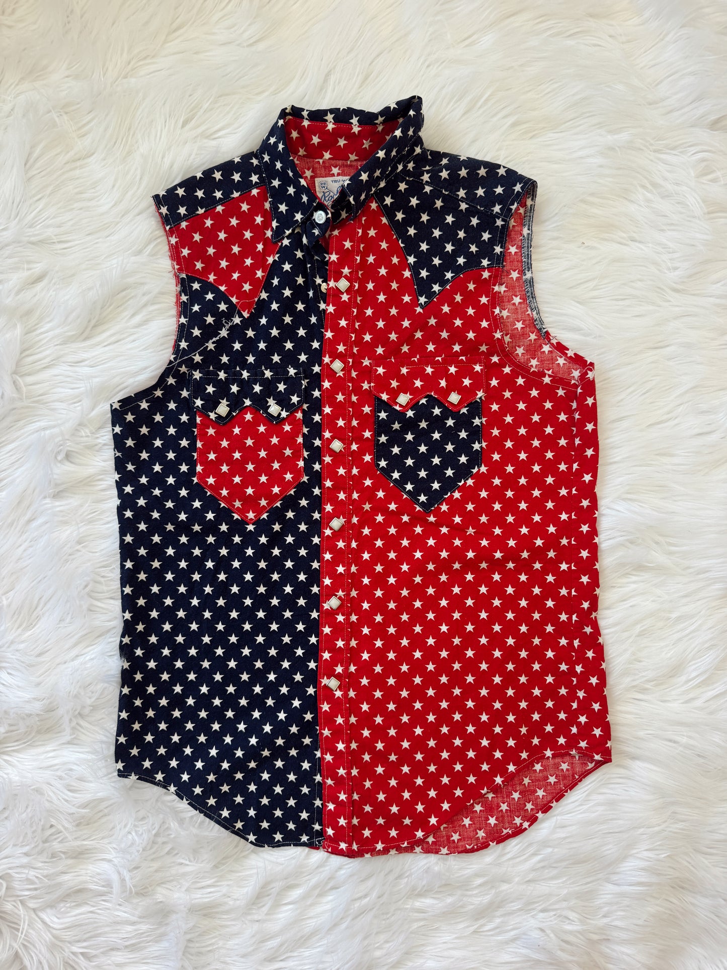 Vintage Stars Pearl Snap Tank Top