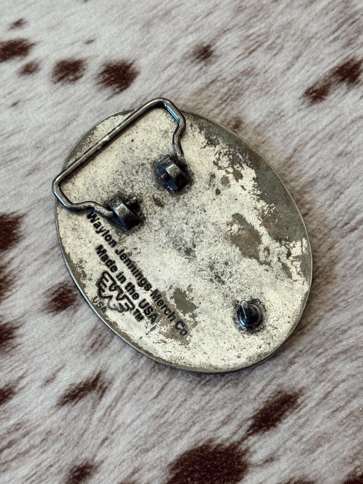 Vintage Waylon On Tour Belt Buckle