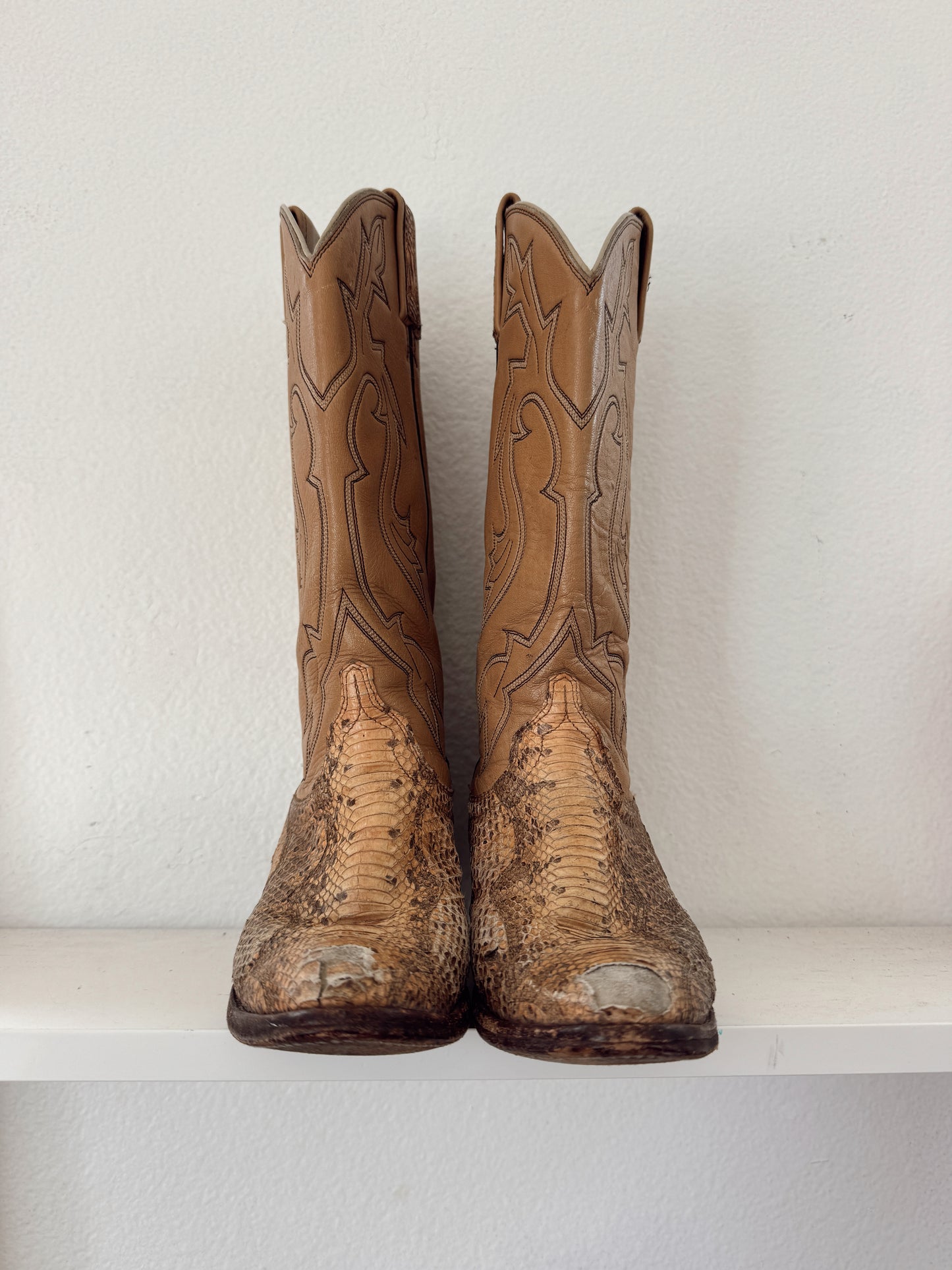 Vintage Snakeskin Cowboy Boots