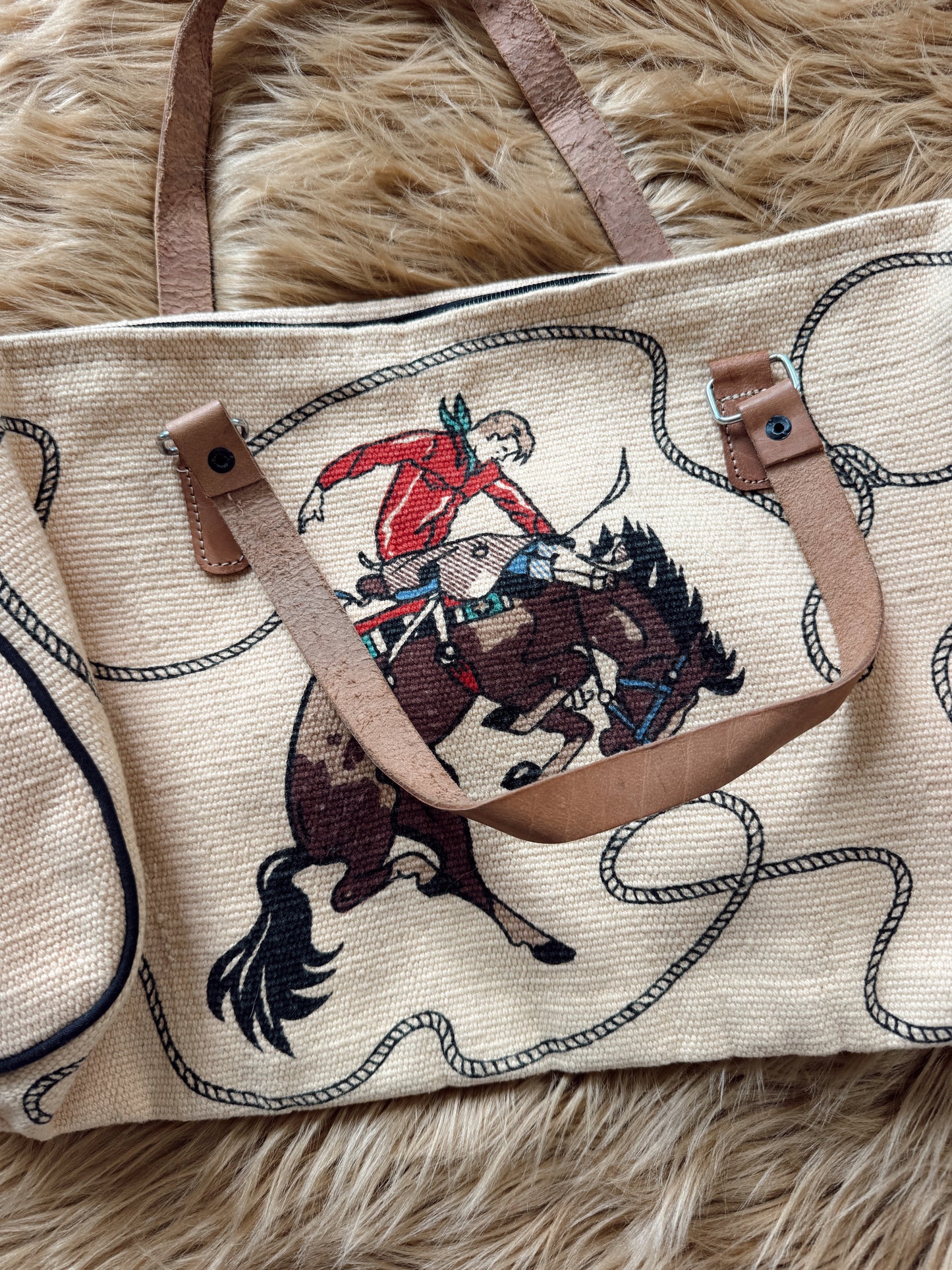 Vintage Cowboy Tote Bag