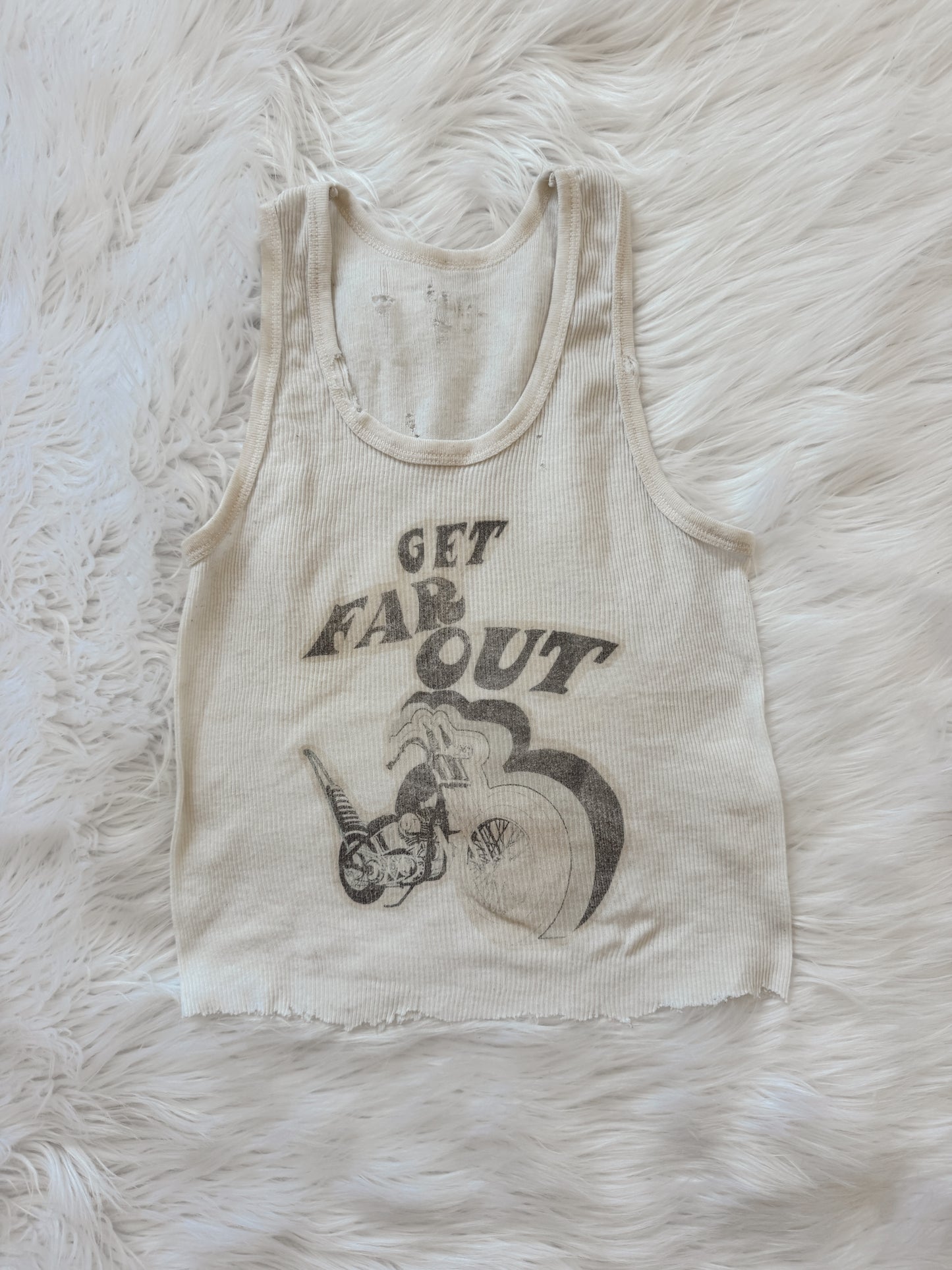Vintage Get Far Out Biker Tank Top