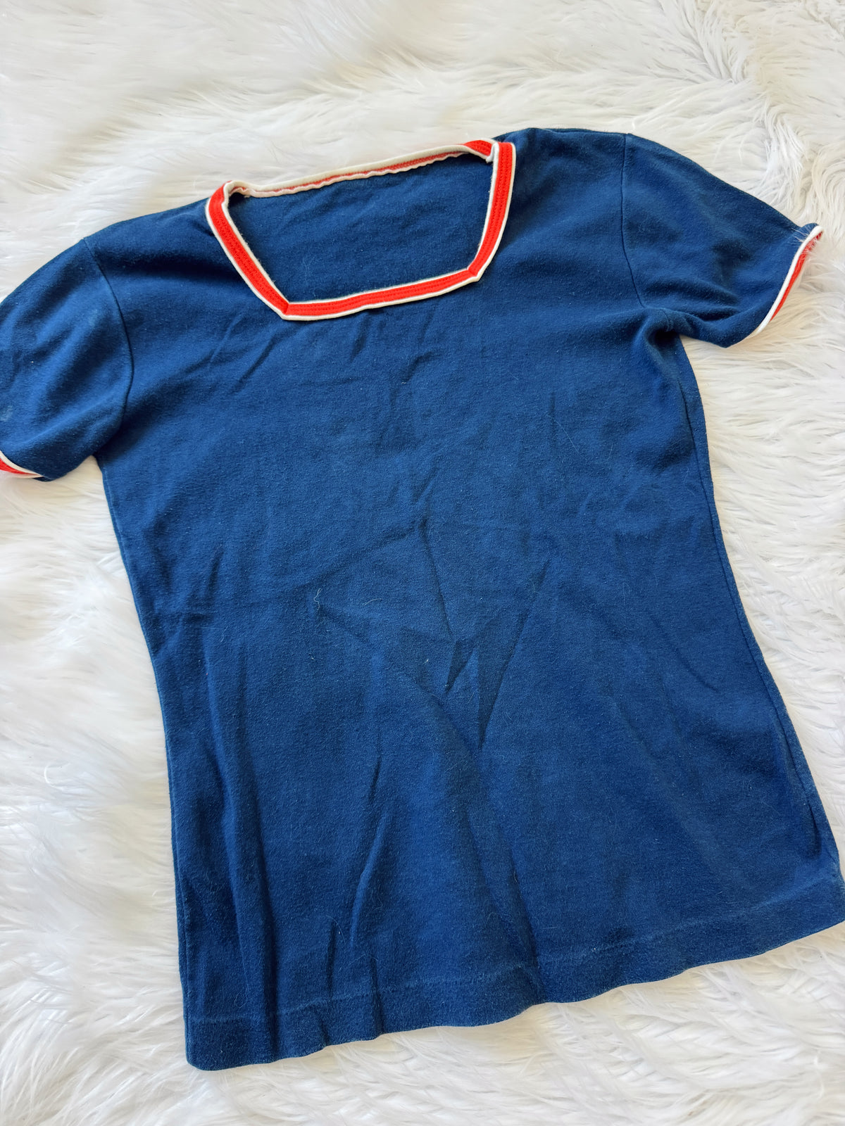 Vintage Red White & Blue Top