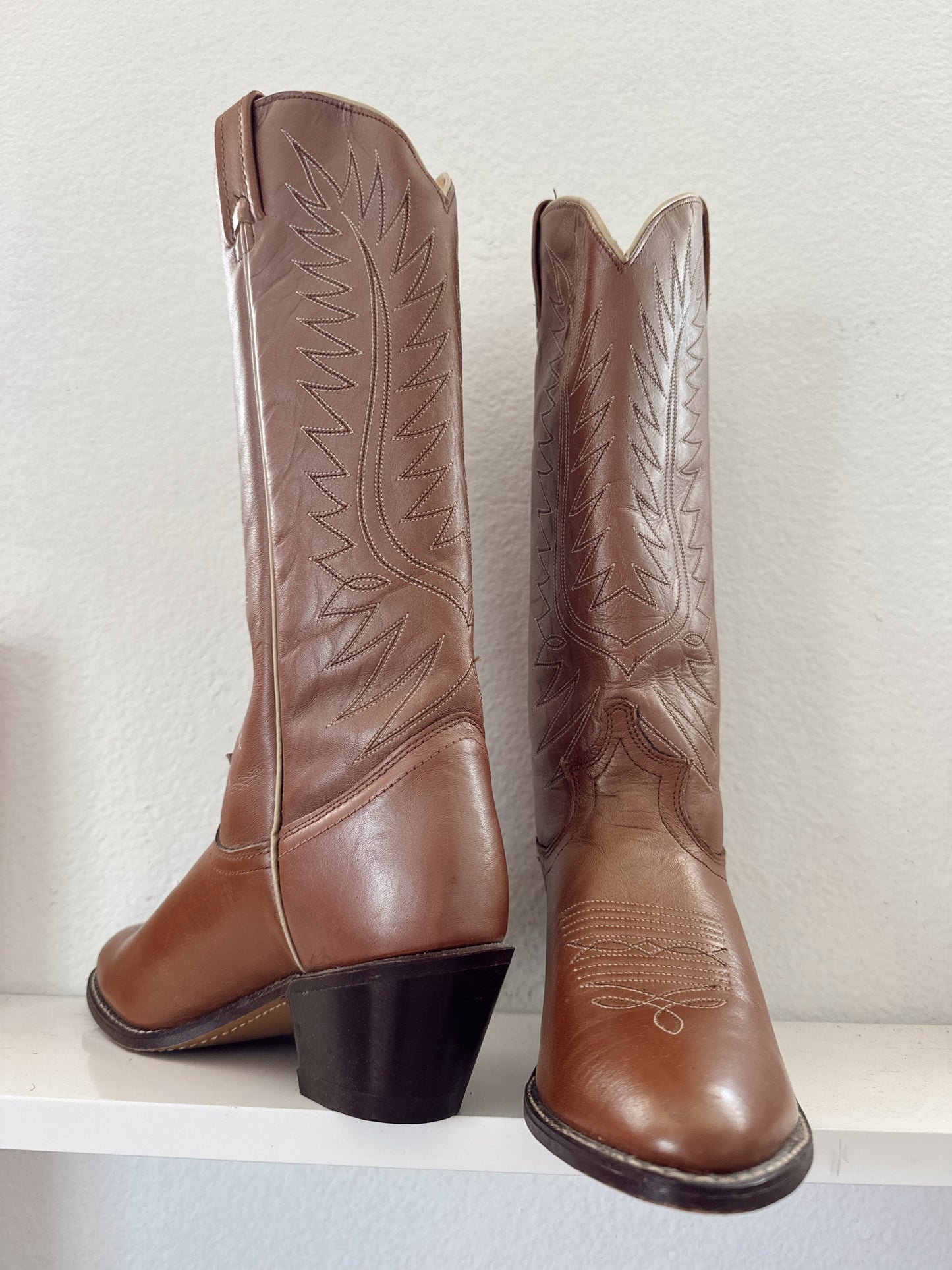 Vintage Brown Cowboy Boots