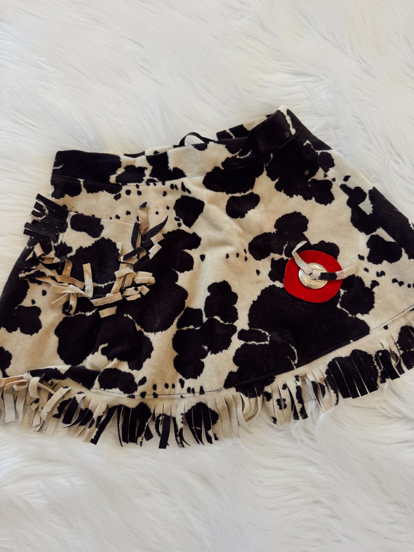 Vintage Cow Print Cowgirl Skirt