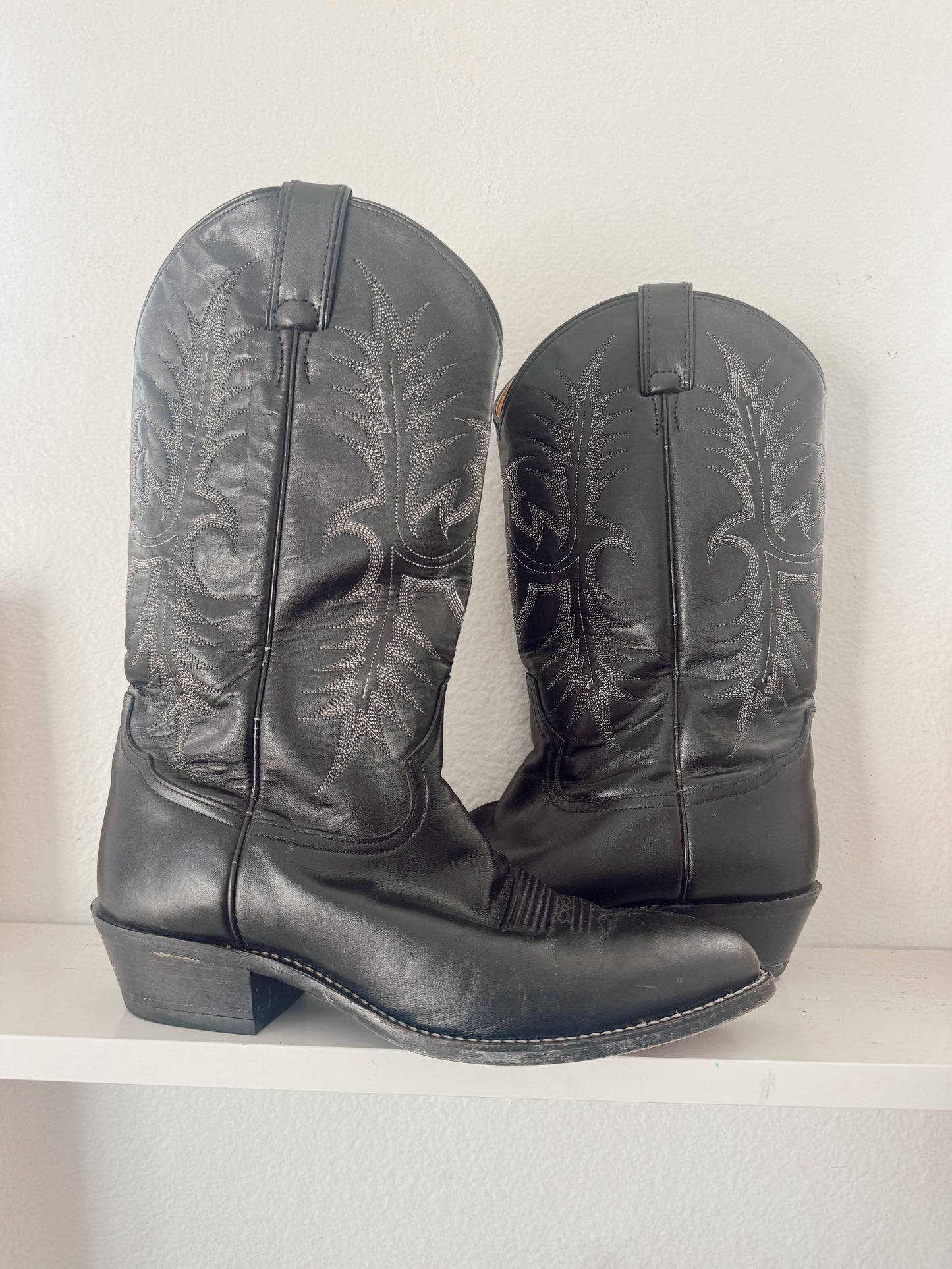 Vintage Black Cowboy Boots