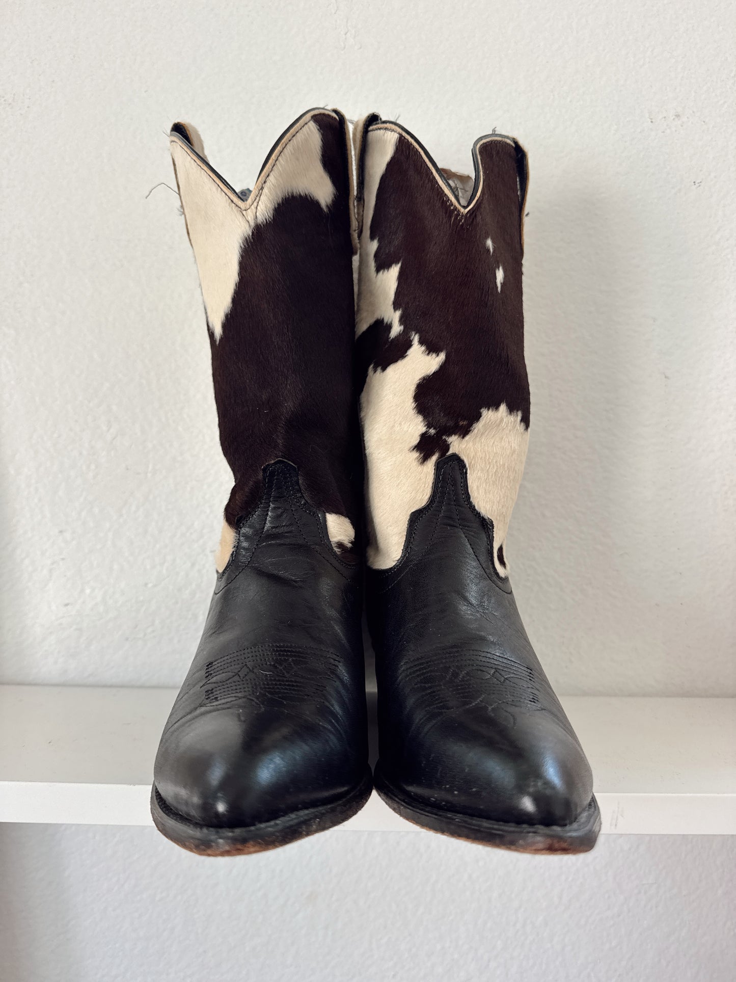 Vintage Cowhide Cowboy Boots