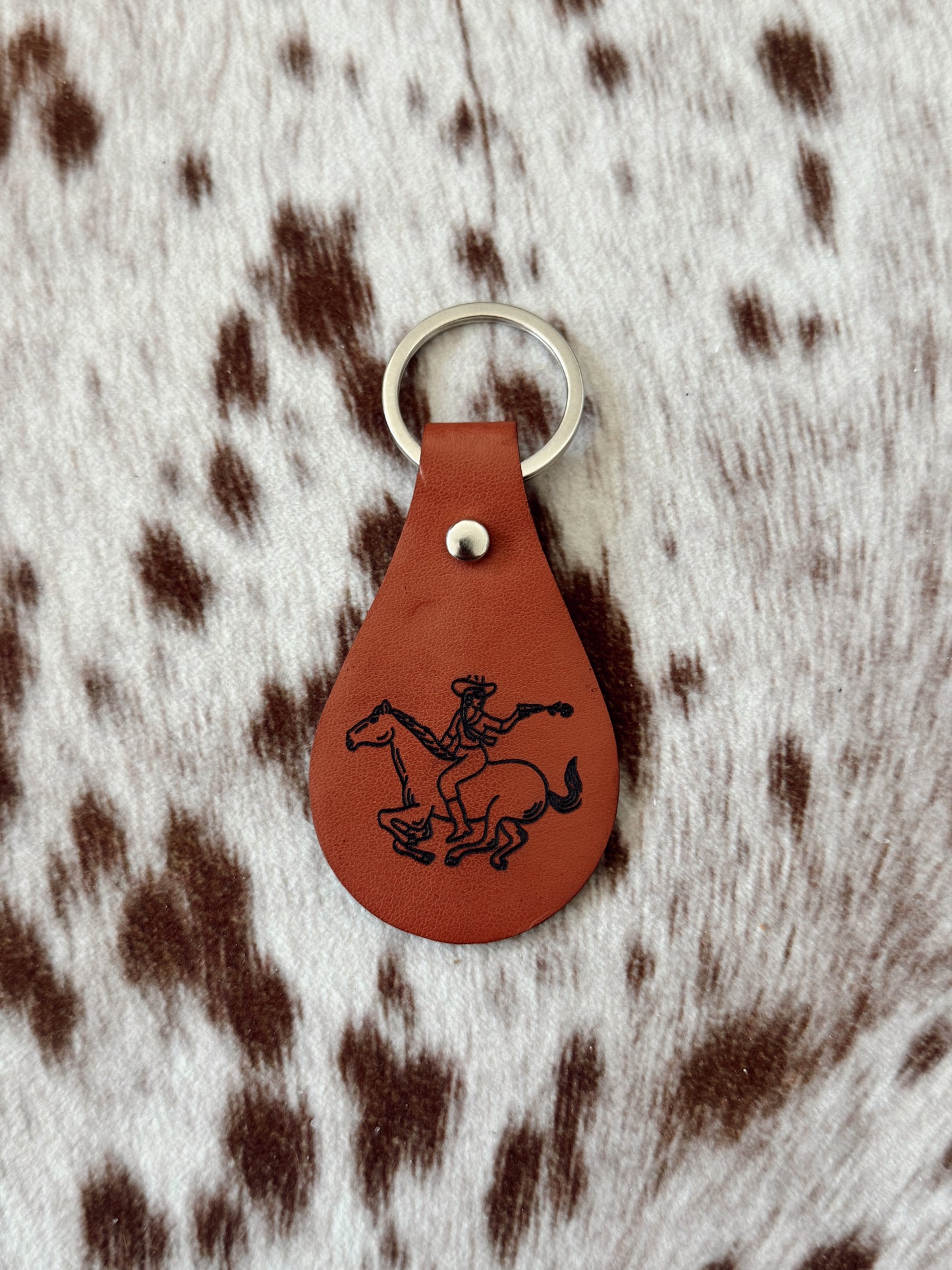Leather Engraved Keychain