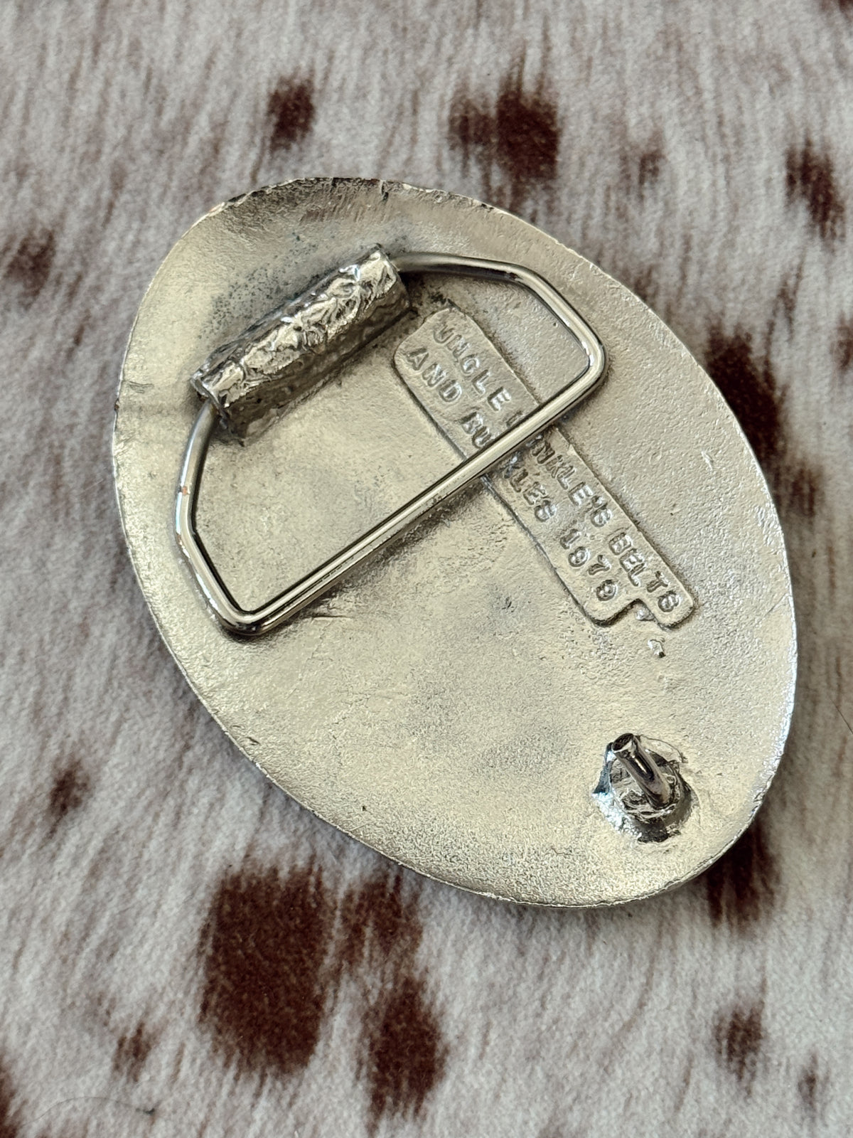 Vintage Turquoise Trucking Belt Buckle