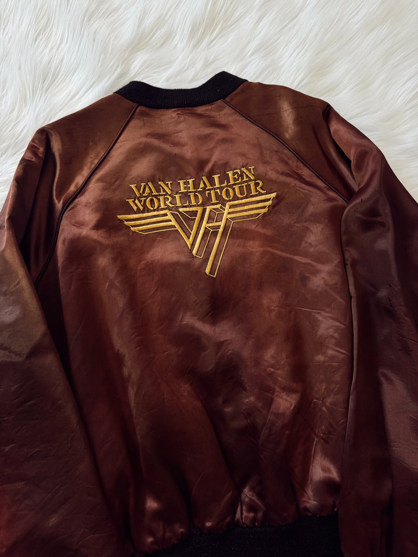 Vintage Van Halen Tour Crew Member Bomber Jacket