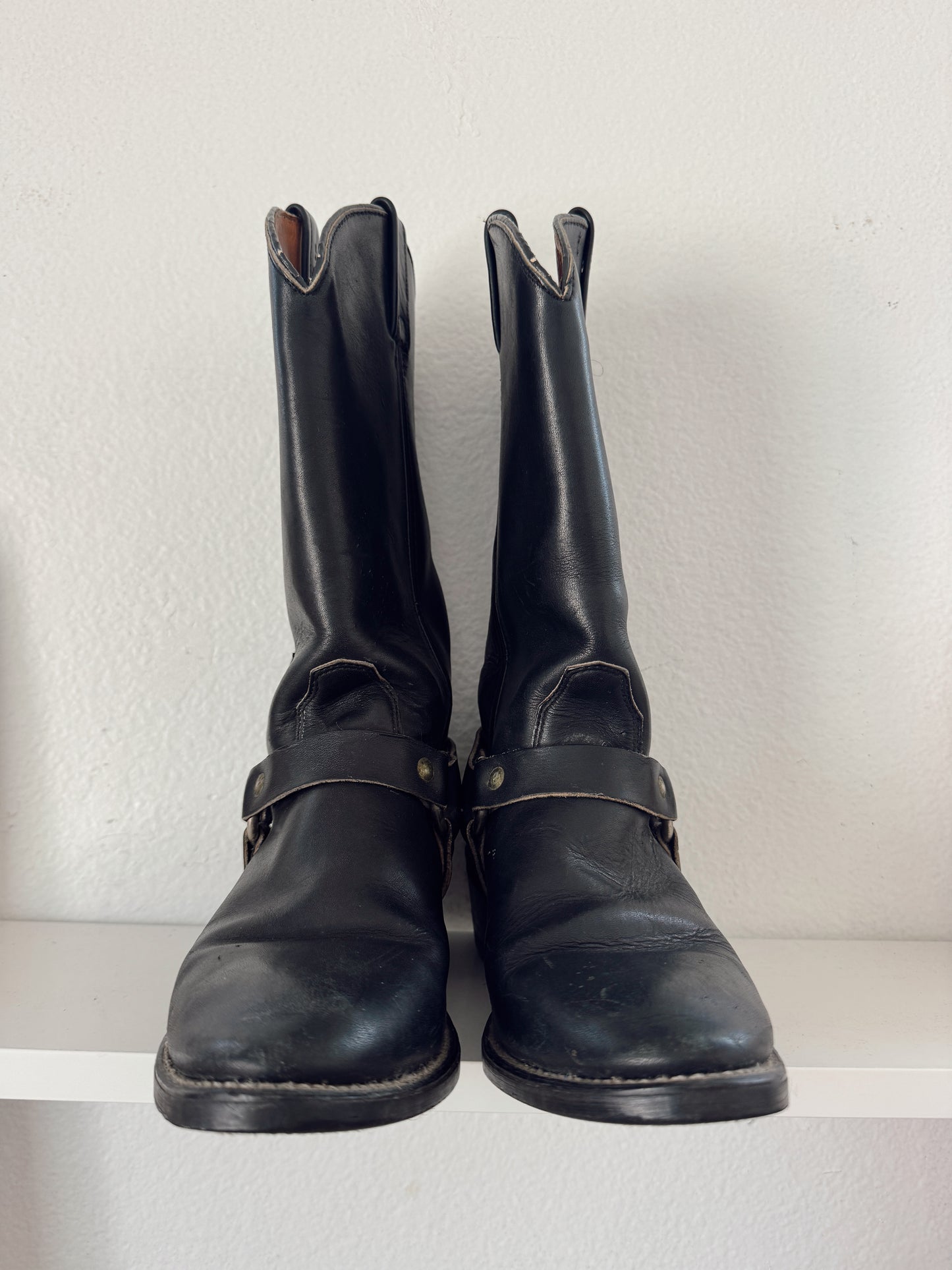 Vintage Biker Cowboy Boots