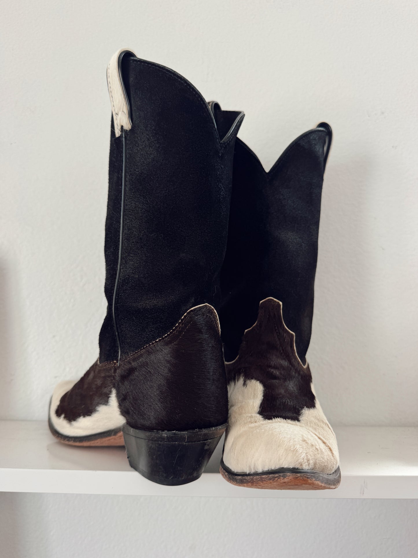 Vintage Cowhide Cowboy Boots