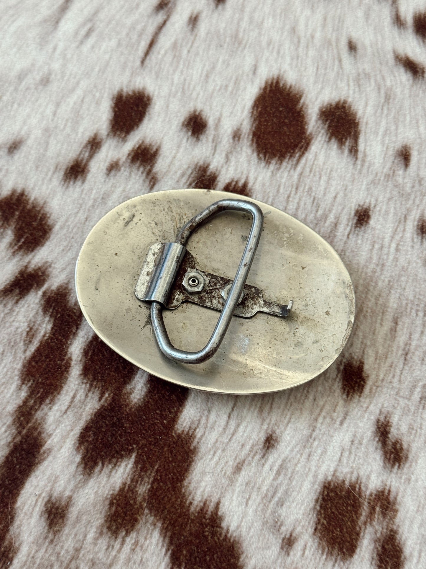 Vintage Horseshoe Turquoise Belt Buckle