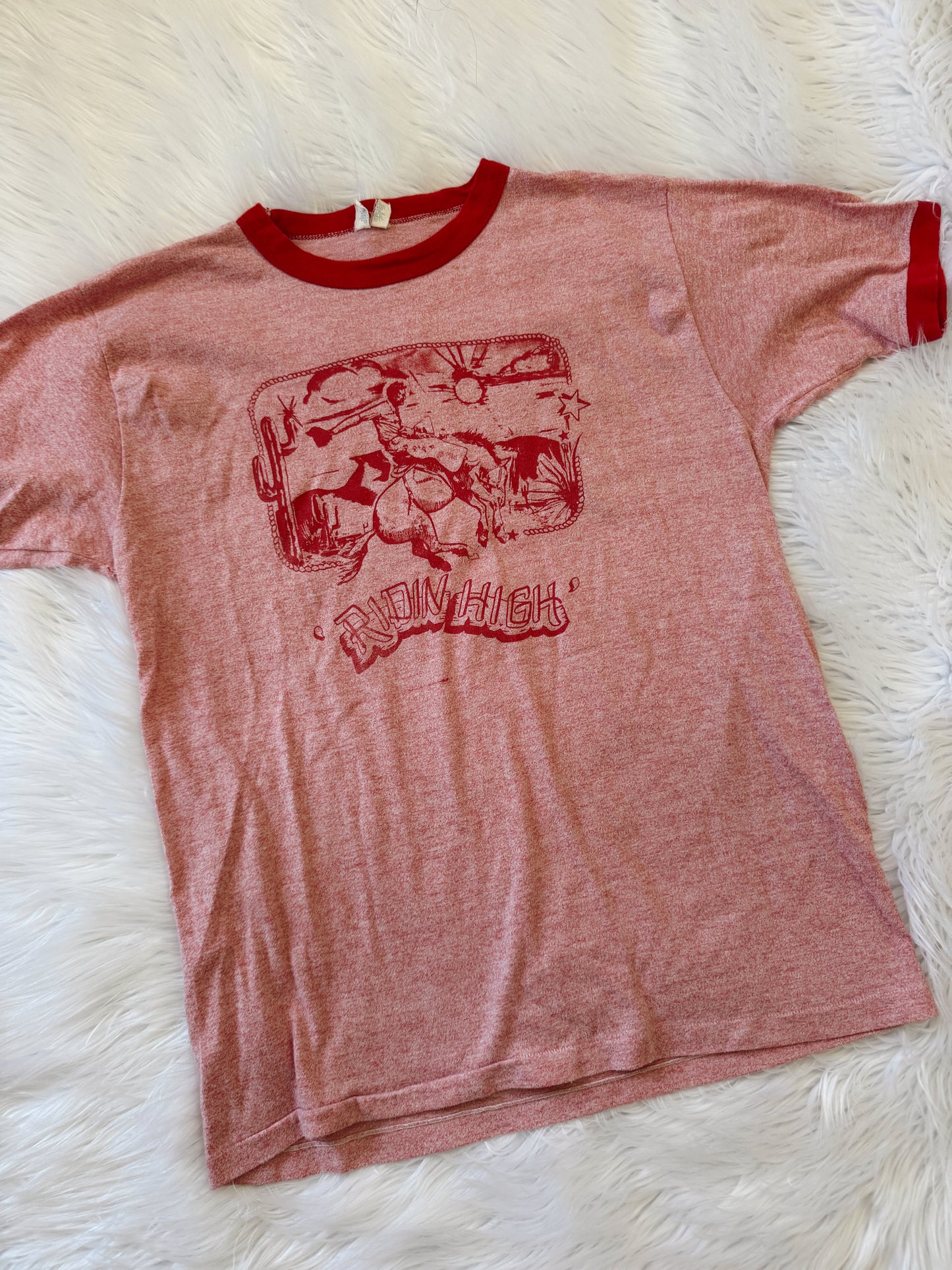 Vintage Ridin' High Cowboy Tee