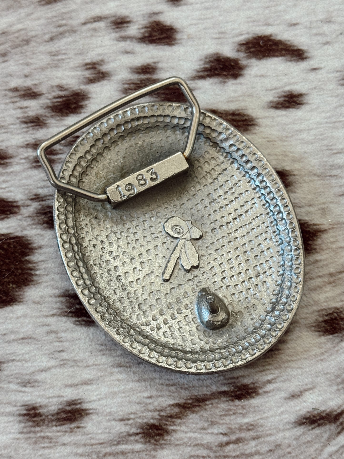 Vintage Turquoise Fish Belt Buckle
