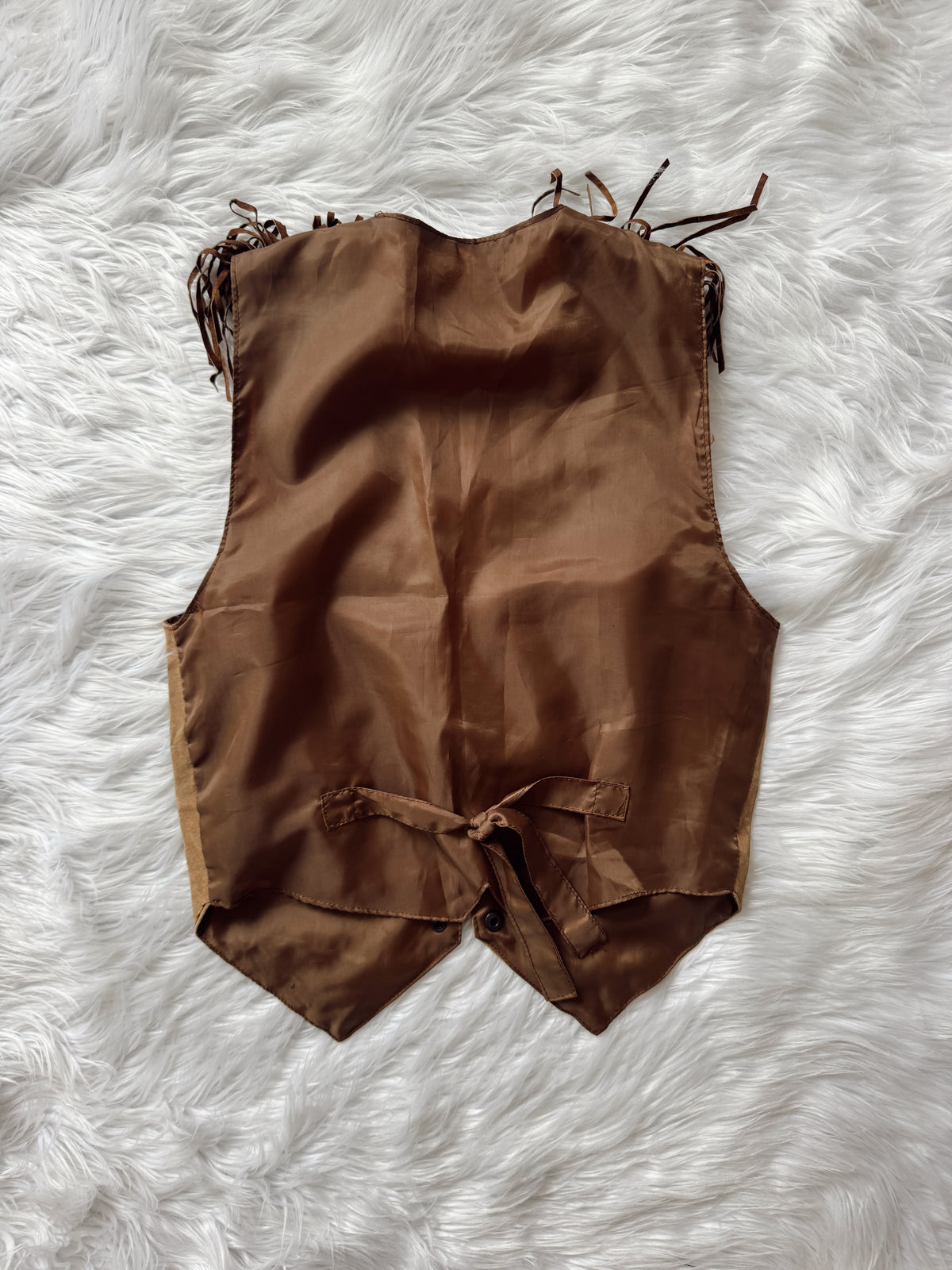 Vintage Suede Fringe Vest