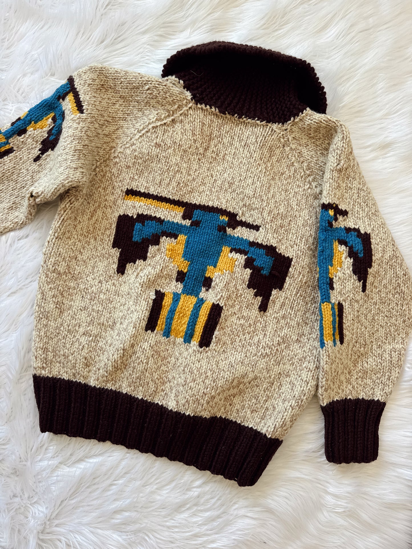 Vintage Thunderbird Cowichan Sweater